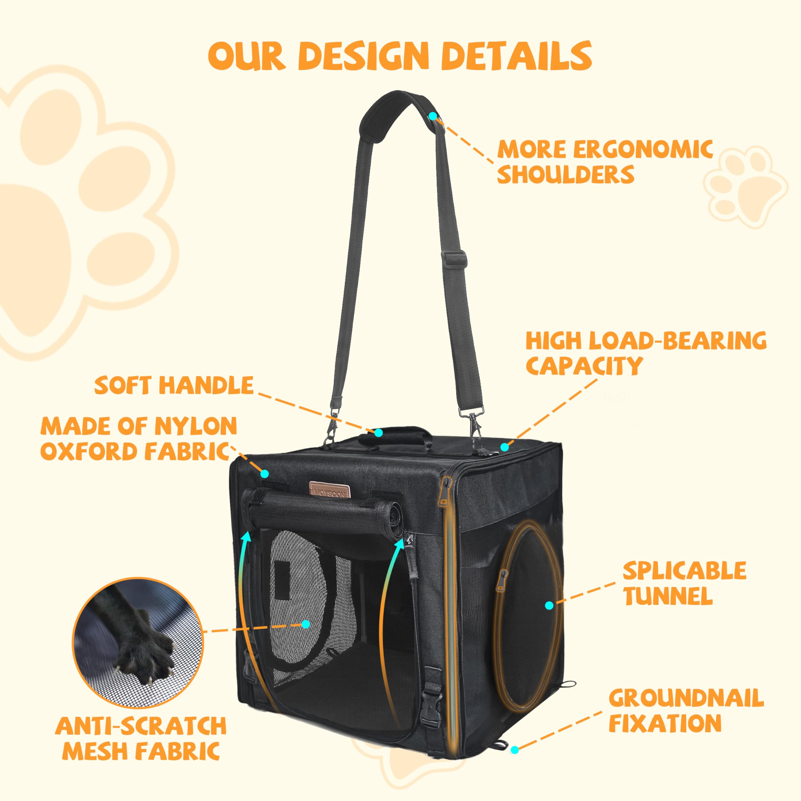 Cat Travel Carrier With Litter Box Portable Single Cat Carriers For Cat And Pet Shelter Ideal For Single Cat Soft Foldable Desig