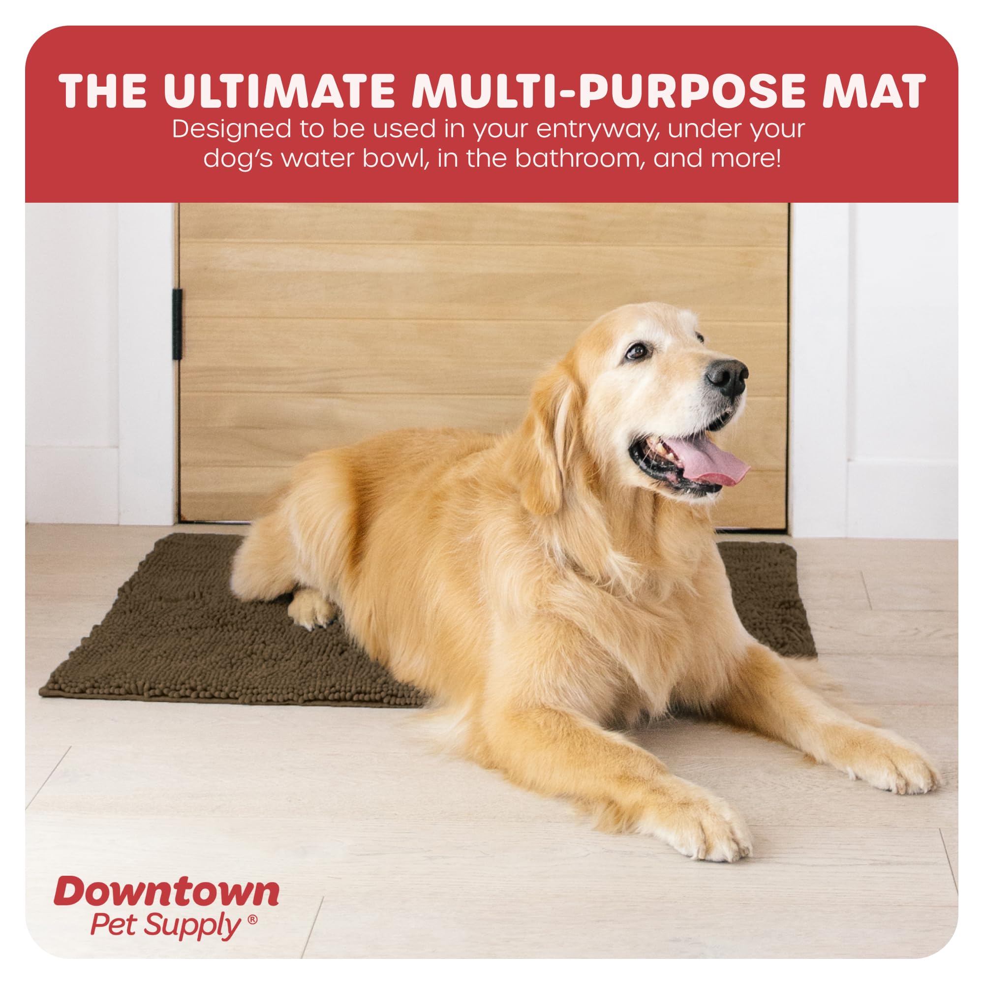 My Doggy Place - Microfiber Door Mat - Soft And Plush Pet Mat For Every Room Of The House - Dirt And Water Absorbent Mat - Washer & Dryer Safe Non-Slip Mat - Sage Green - L - 36 X 26 In