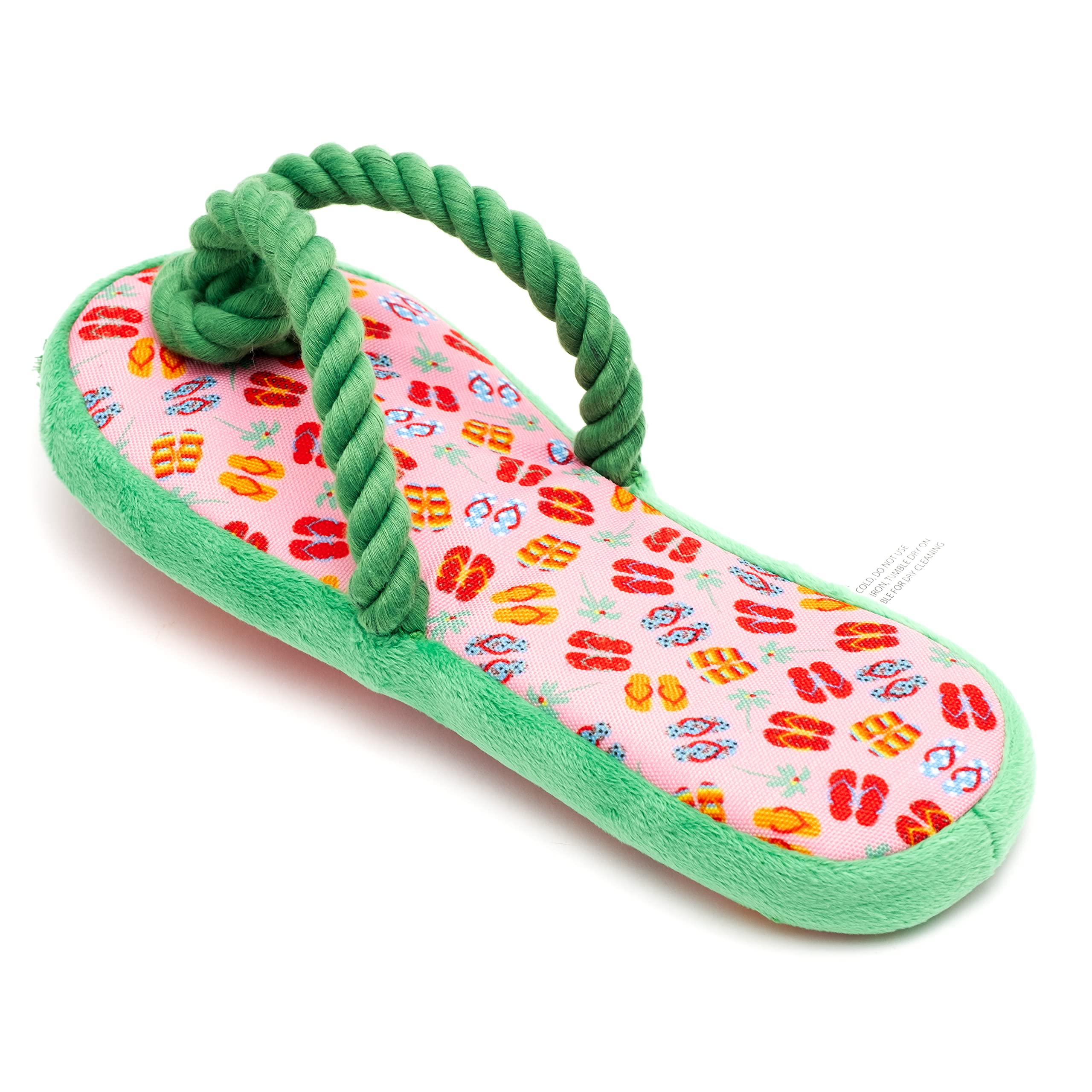 The Worthy Dog Flip Flop Tough Dog Toy - Durable, Chomp-Resistant, With Multiple Squeakers - Safe, Non-Toxic Material - For Indoor & Outdoor Play