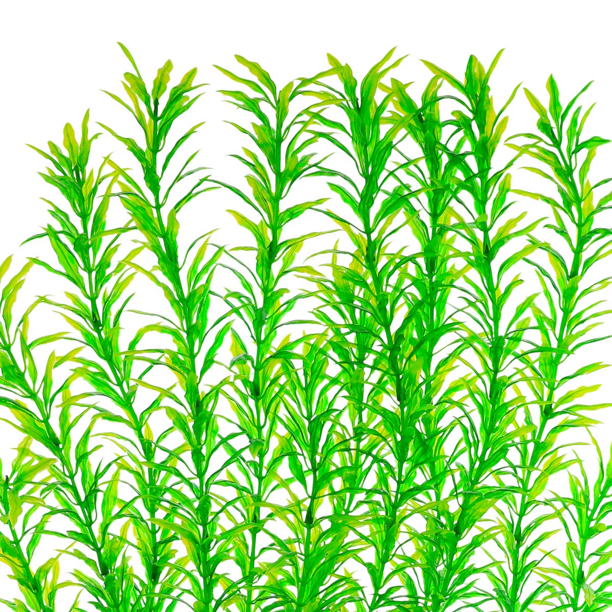 Aquarium Plastic Plants Large, Artificial Plastic Long Fish Tank Plants Decoration Ornaments Safe For All Fish 21 Inches Tall (J07 Green)