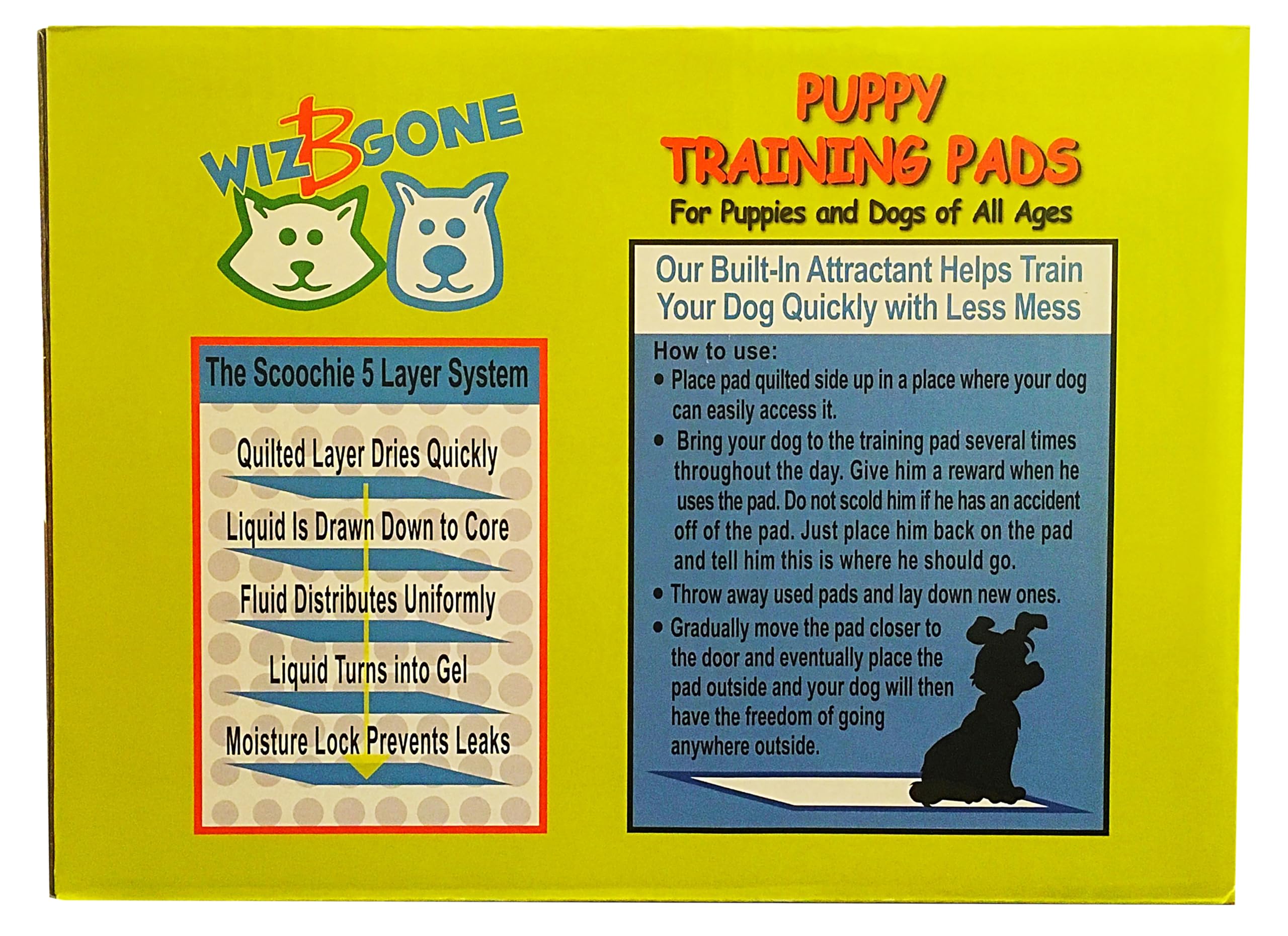 Scoochie Pets Large Dog Training Pads - 100 Pack Puppy Pads, 22 x 22 Absorbent Sheets for Adult & Young Pets - Convenient Box of