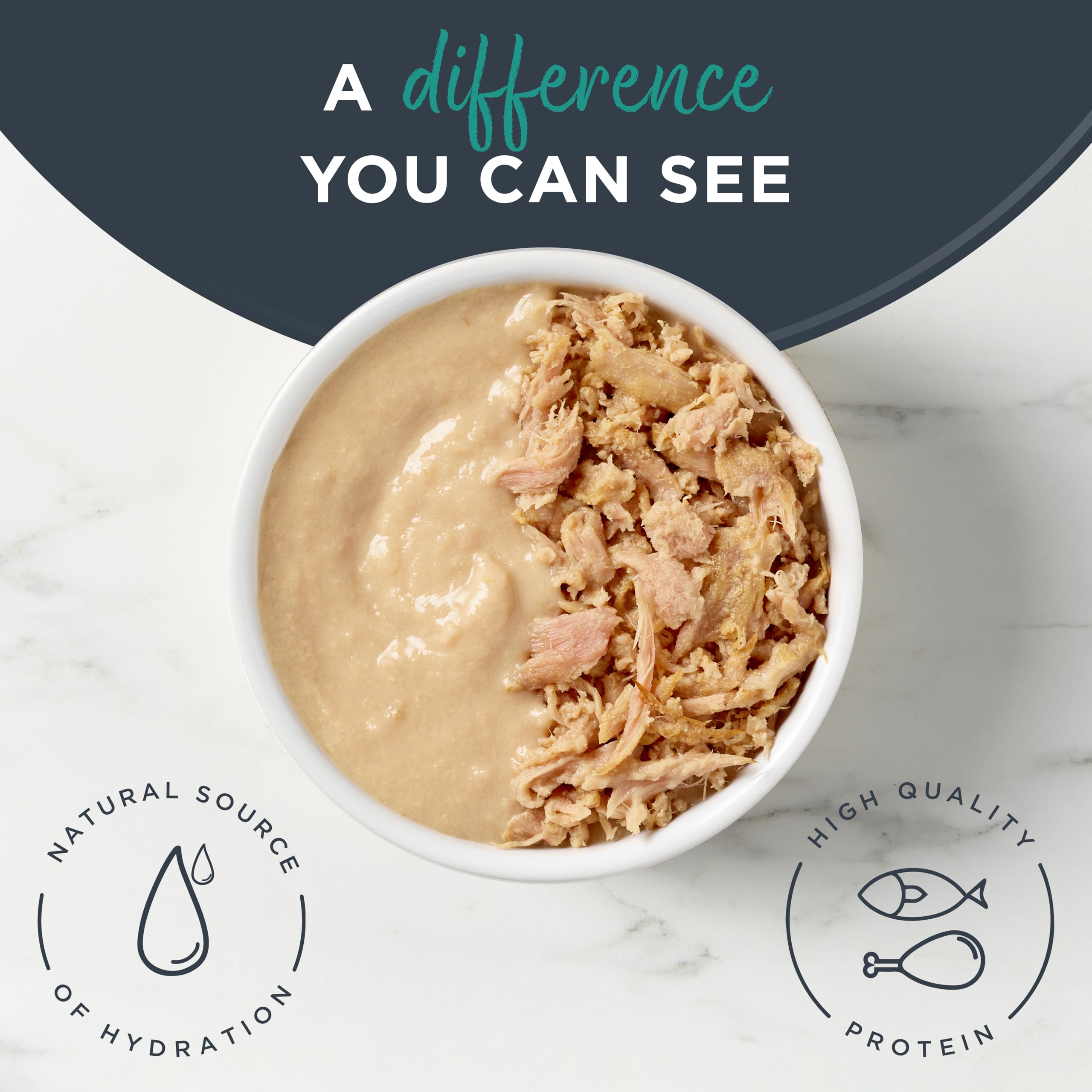 Reveal Natural Senior Cat Food, Grain Free Wet Senior Cat Food, Limited Ingredient Food for Senior Cats, Fish Variety, Mousse wi