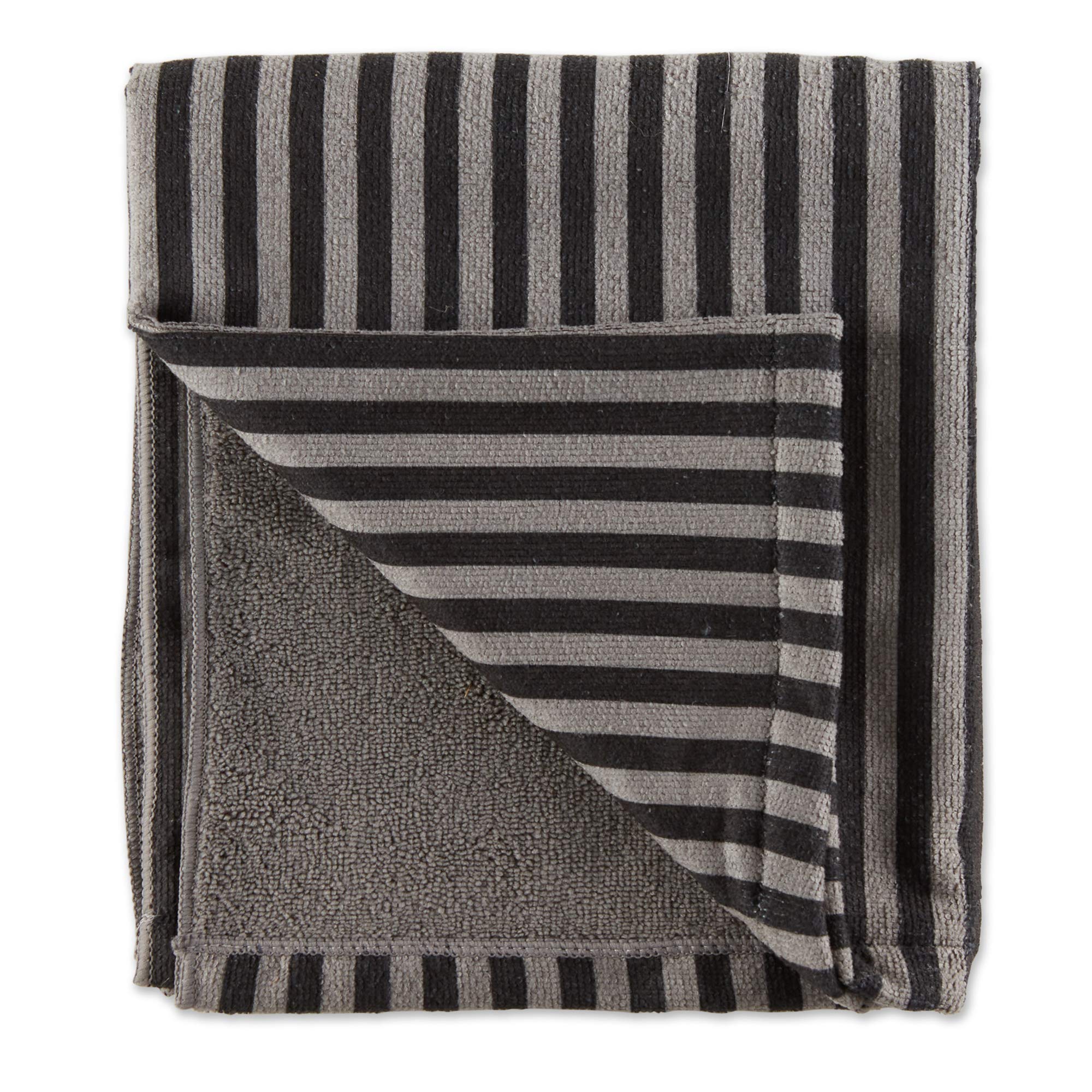 Bone Dry Pet Grooming Towel Collection Absorbent Microfiber X-Large, 41x23.5, Striped Black