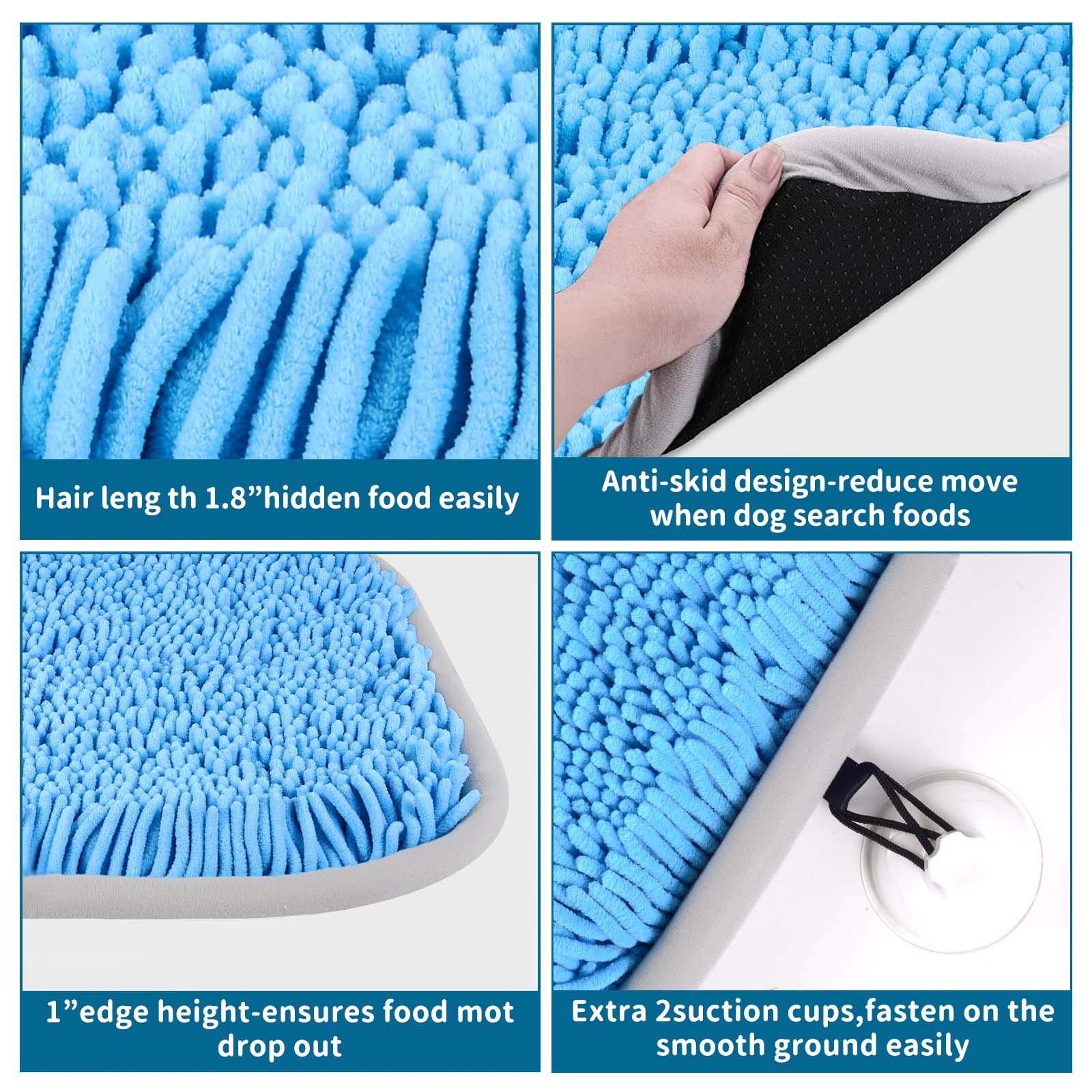 LAMTWEK Snuffle Mat for Dogs, 17  x 21  Dog Snuffle Mat Interactive Feed Game for Boredom, Encourages Natural Foraging Skills an