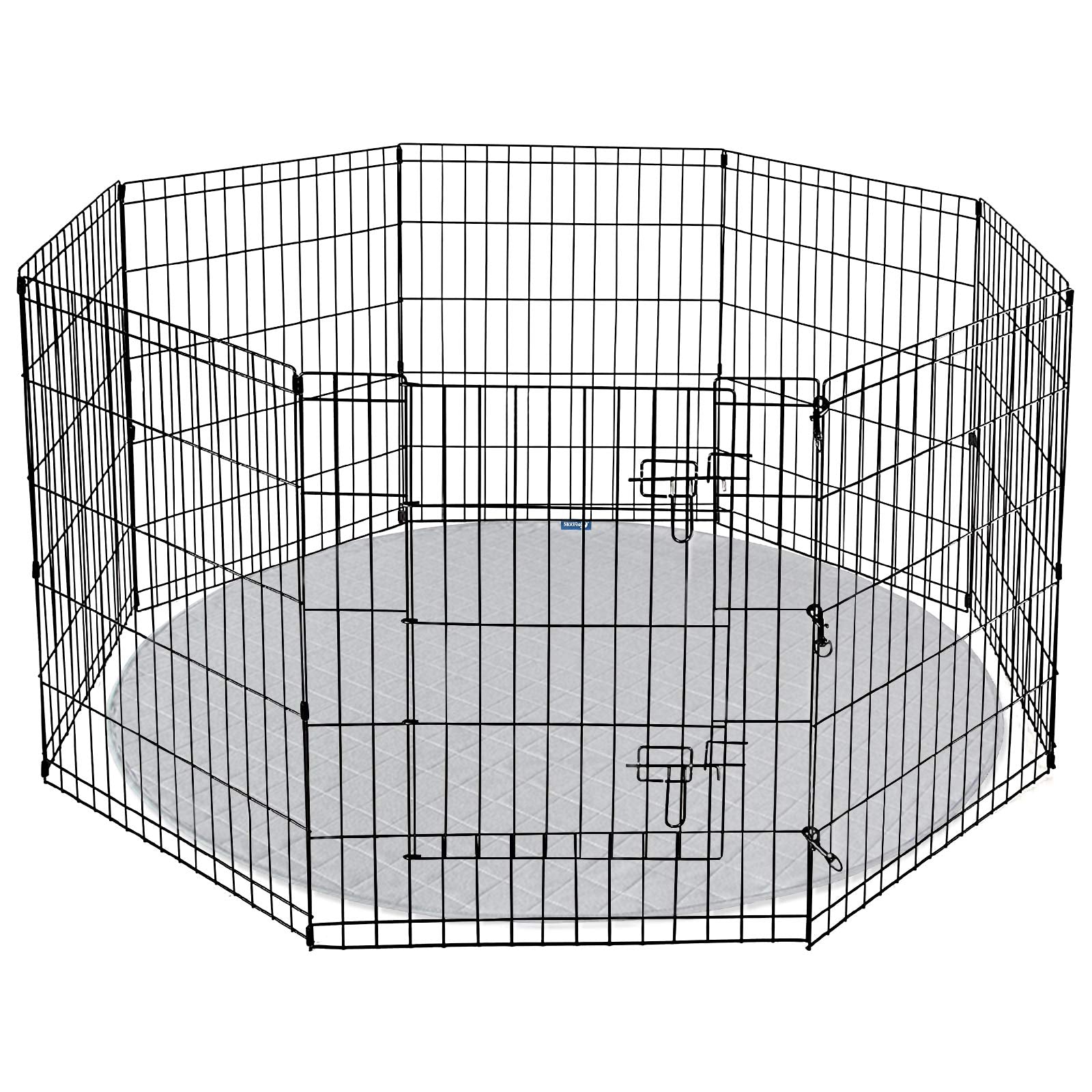 Washable Pee Pads For Dogs 2 Pack, Waterproof Round 48' Dog Whelping Pads, Reusable Pee Pad Quilted, Fast Absorbing Training Pads For Dogs, Housebreaking Absorption Pads,Grey & Chocolate