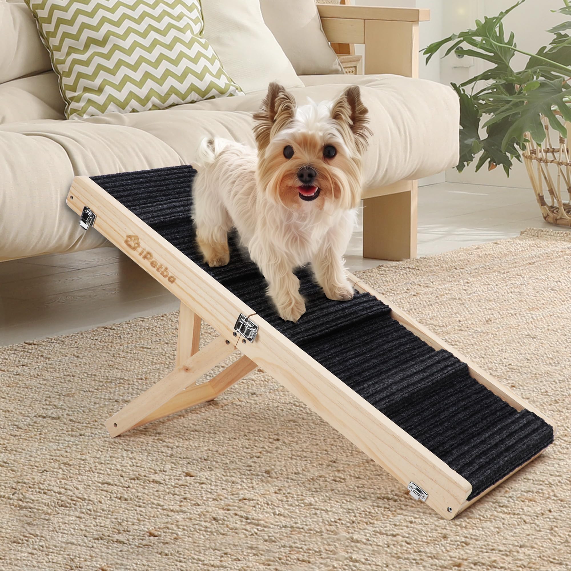 iPetba Dog Ramp for Bed, Upgraded 2.0 Version, Dog Ramp for Couch Pet Ramps for Small Dogs Indoor Small Dog Ramps Foldable and P