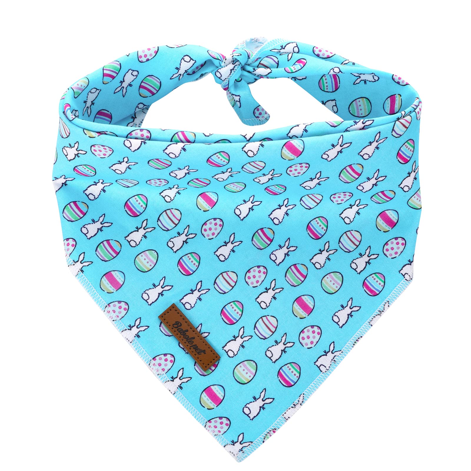 Babole Pet Easter Gift Dog Bandanas, 1Pc Rabbit Egg Washable Square Dog Scarfs For Small Medium Large Dogs Adjustable Dogs Bib Scarfs For Girl And Boy(S)