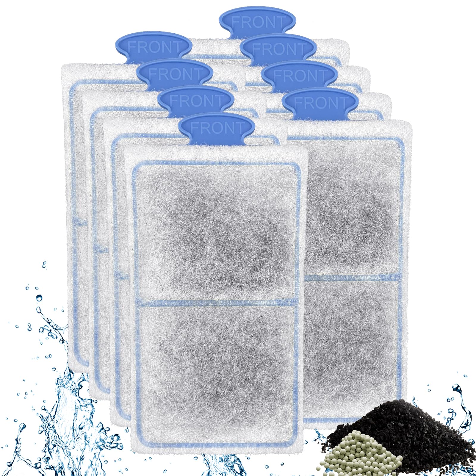 Driamor Pf-S Fish Tank Filter Cartridges For Top Fin Silenstream Filter 8 Pack Pf-S Filters Cartridge Thickened Cotton With Zeol