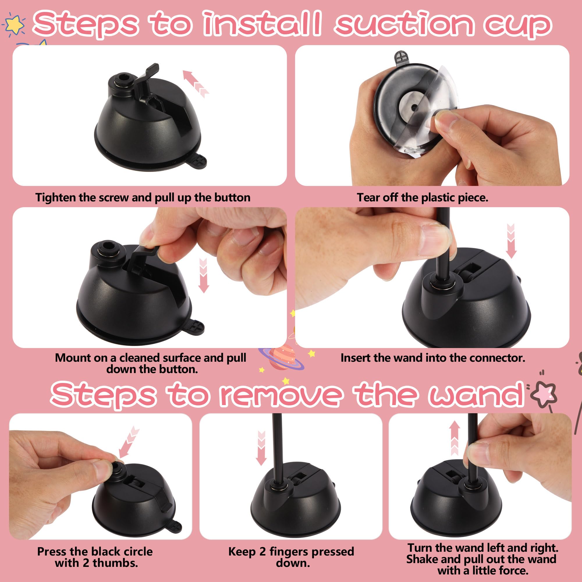 Maiguangta Interactive Bird Simulation Cat Toy Set,Cat Wand Toys,Wand Self-Holding Suction Cups Base,Include Detachable 6 Pcs Re