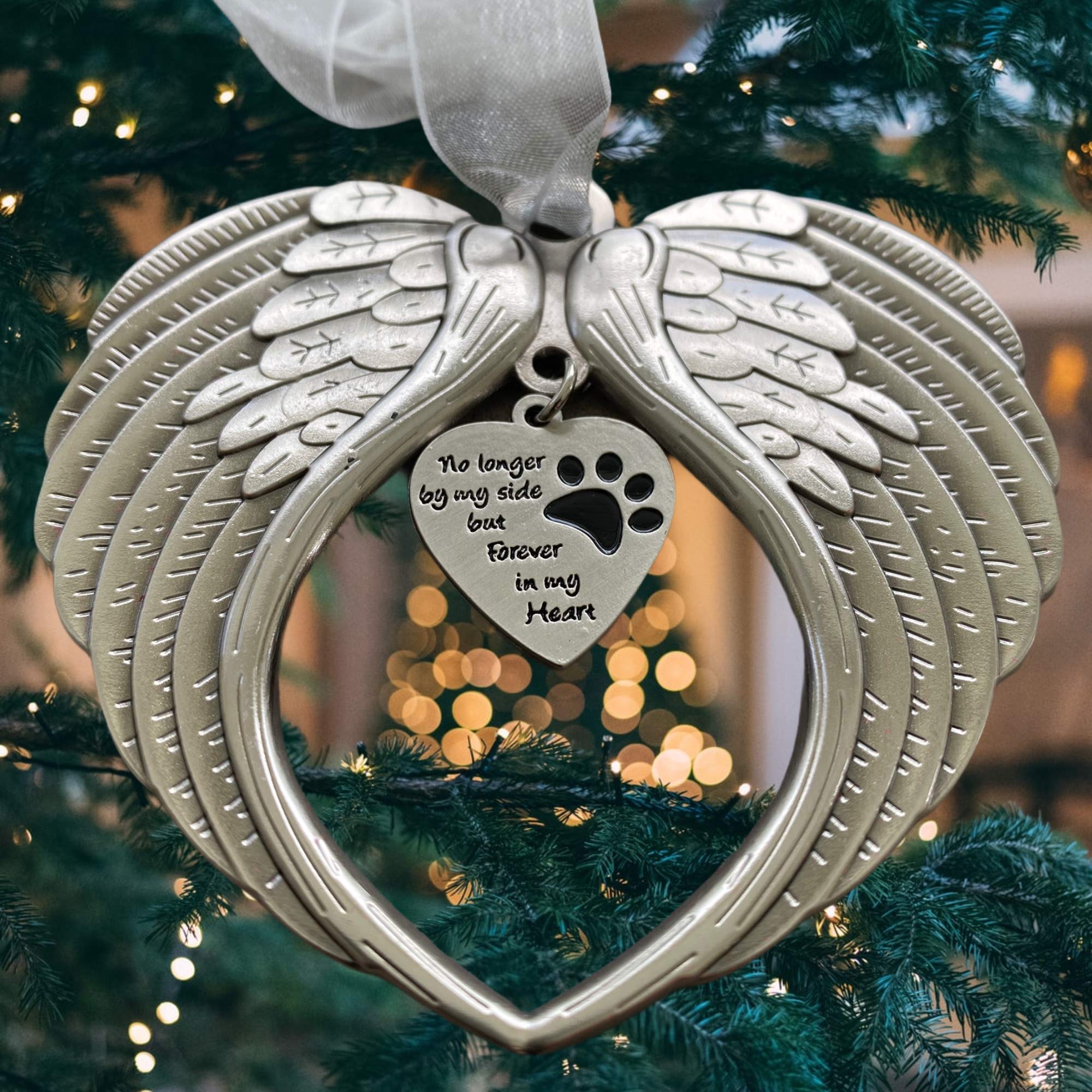K9King Pet Memorial Gifts - Antique Dog Memorial Christmas Ornament With Angel Wings - Pet Loss Gifts For Dogs - Pet Remembrance
