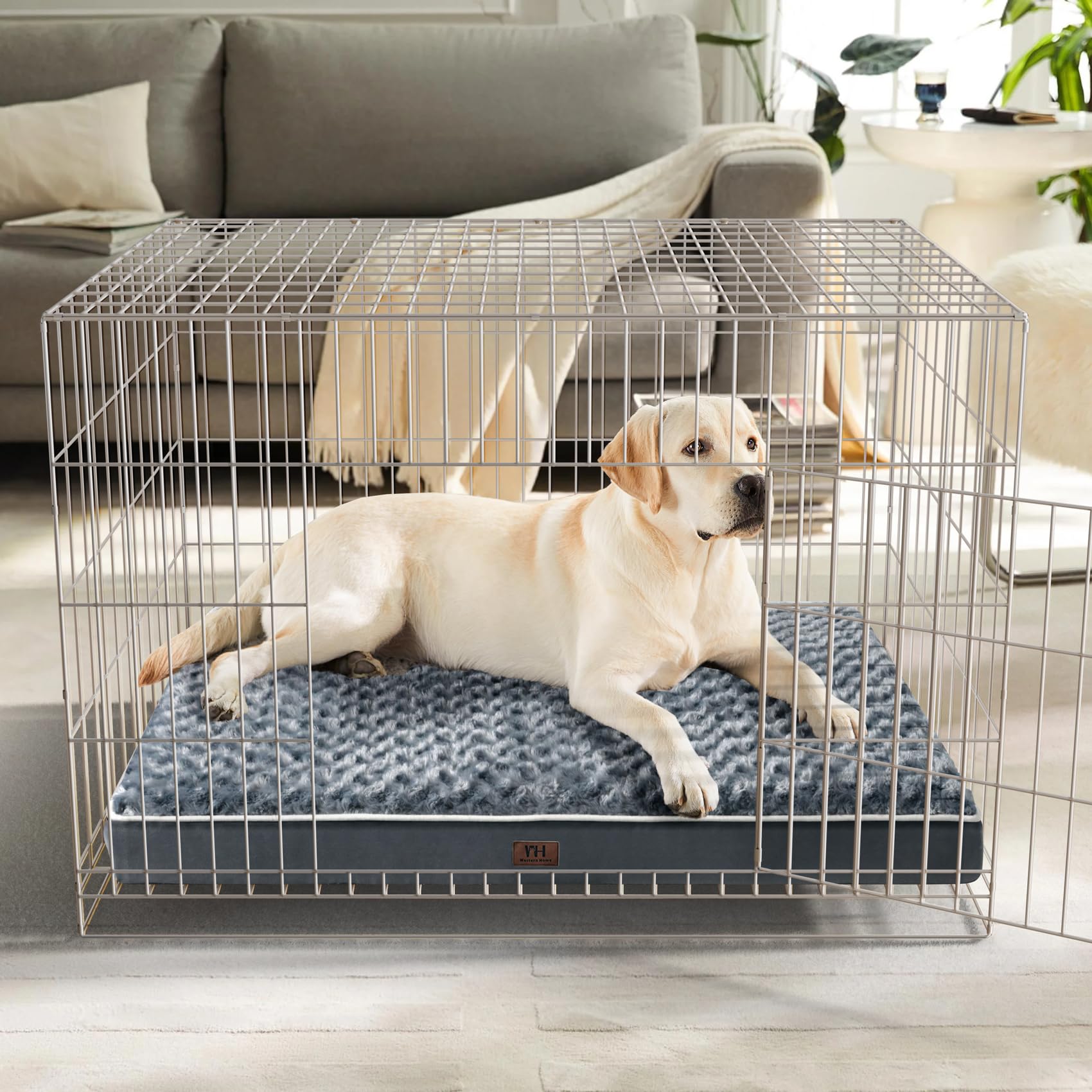 WESTERN HOME WH Dog Bed for Large Dogs, Medium Dog Bed with Removable Washable Cover, Egg Crate Foam Dog Beds Large Sized Dog Wa
