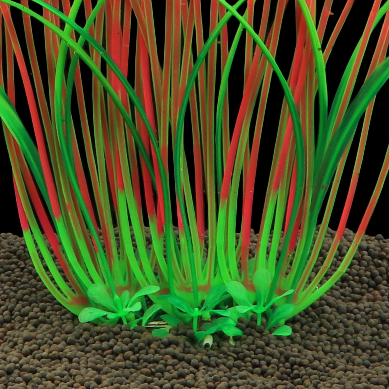 Jih Plastic Plants For Aquarium,Tall Artificial Plants For Fish Tank Decor 15.6 Inch (2 Pcs) (Pink)