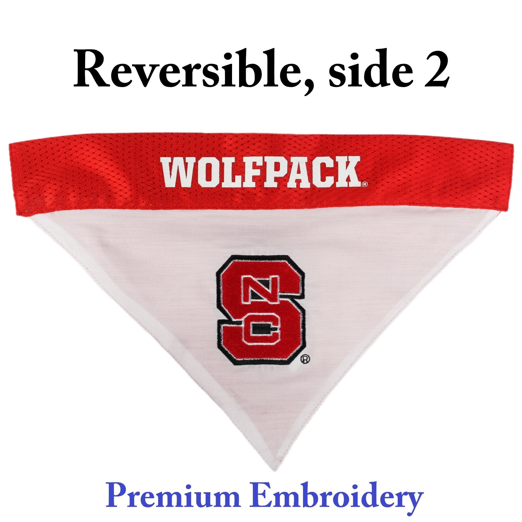 Pets First Collegiate Pet Accessories, Reversible Bandana, North Carolina State Wolfpack, Large/X-Large