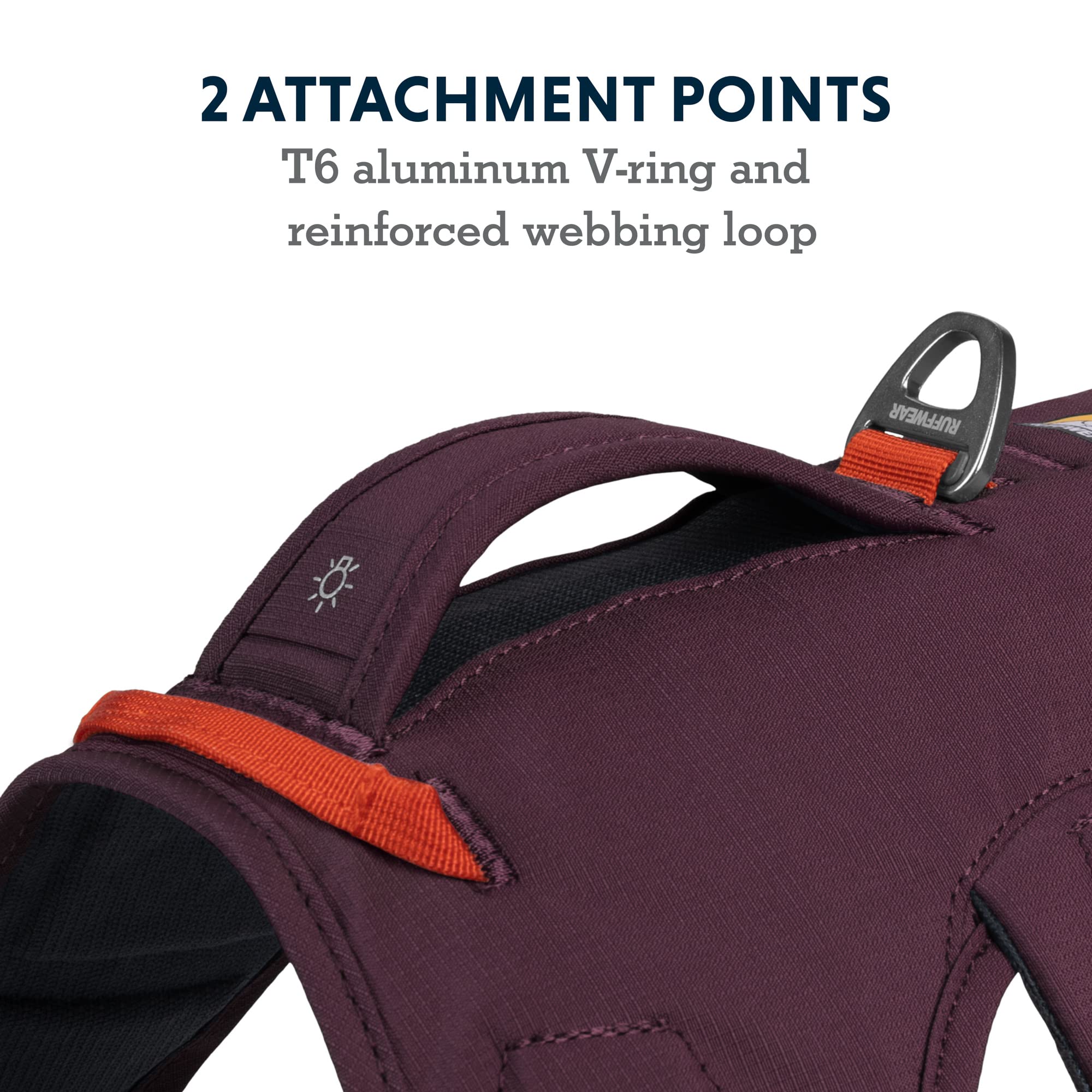 Ruffwear, Web Master, Multi-Use Support Dog Harness, Hiking And Trail Running, Service And Working, Everyday Wear, Purple Rain, Small