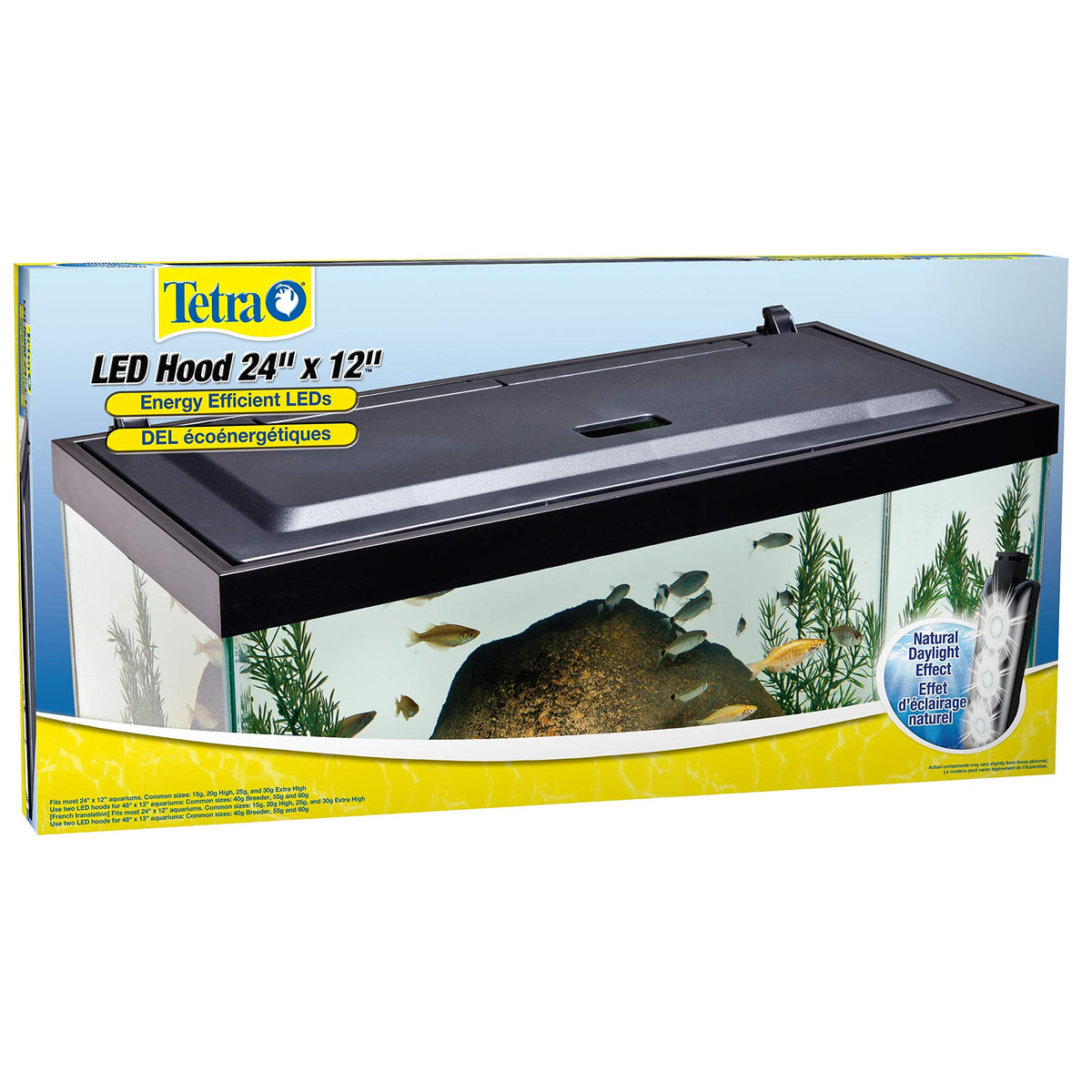 Tetra Led Aquarium Hood, Low Profile, Energy Efficient Hood With Lighting