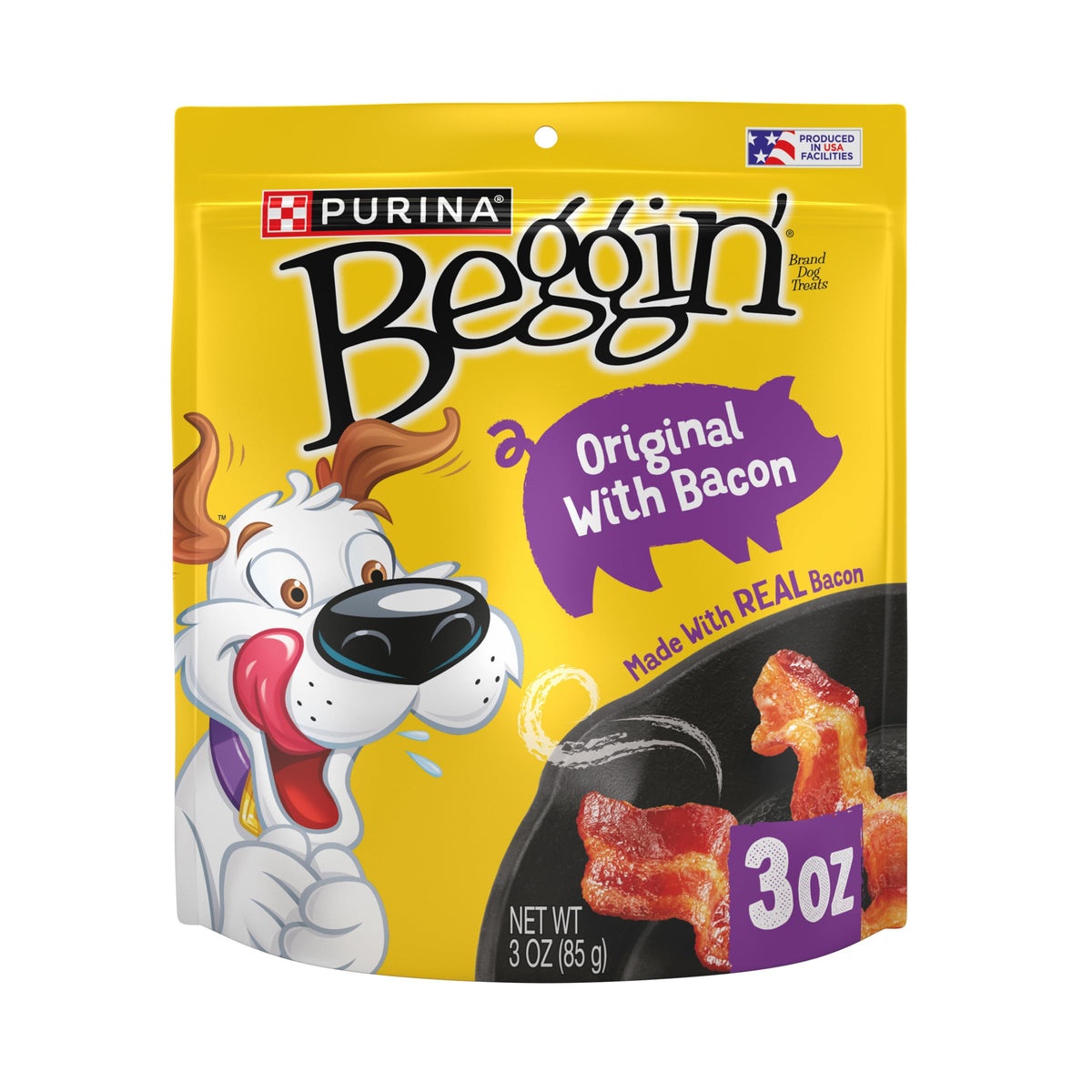 Purina Beggin' Strips Real Meat Dog Treats, Original With Bacon Flavor - 3 Ounce (Pack Of 6)