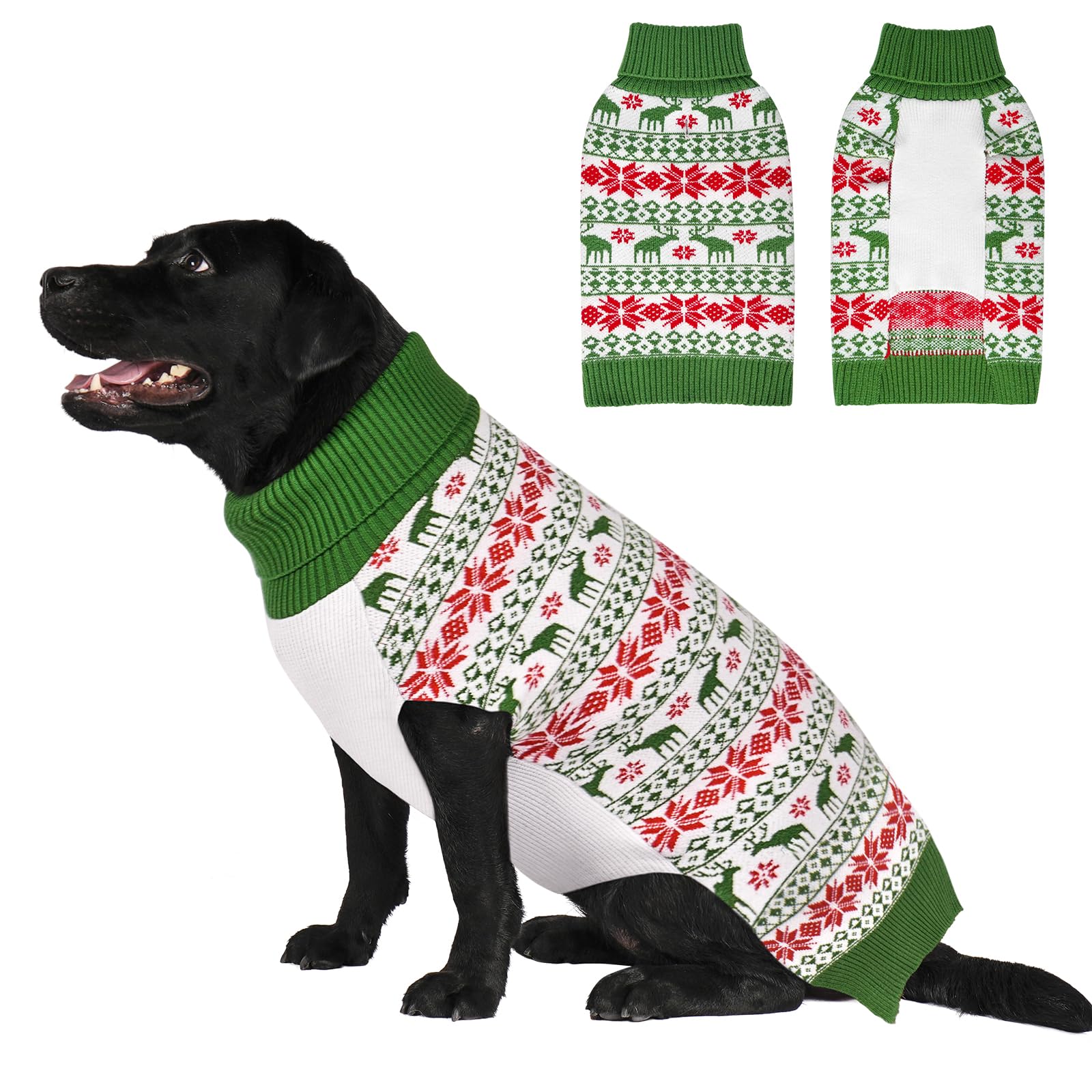 Kyeese Dog Christmas Sweater Warm Dogs Clothes Medium Large Pet Sweater Soft Dog Sweater For Medium Large Dogs Pet Sweater Mediu