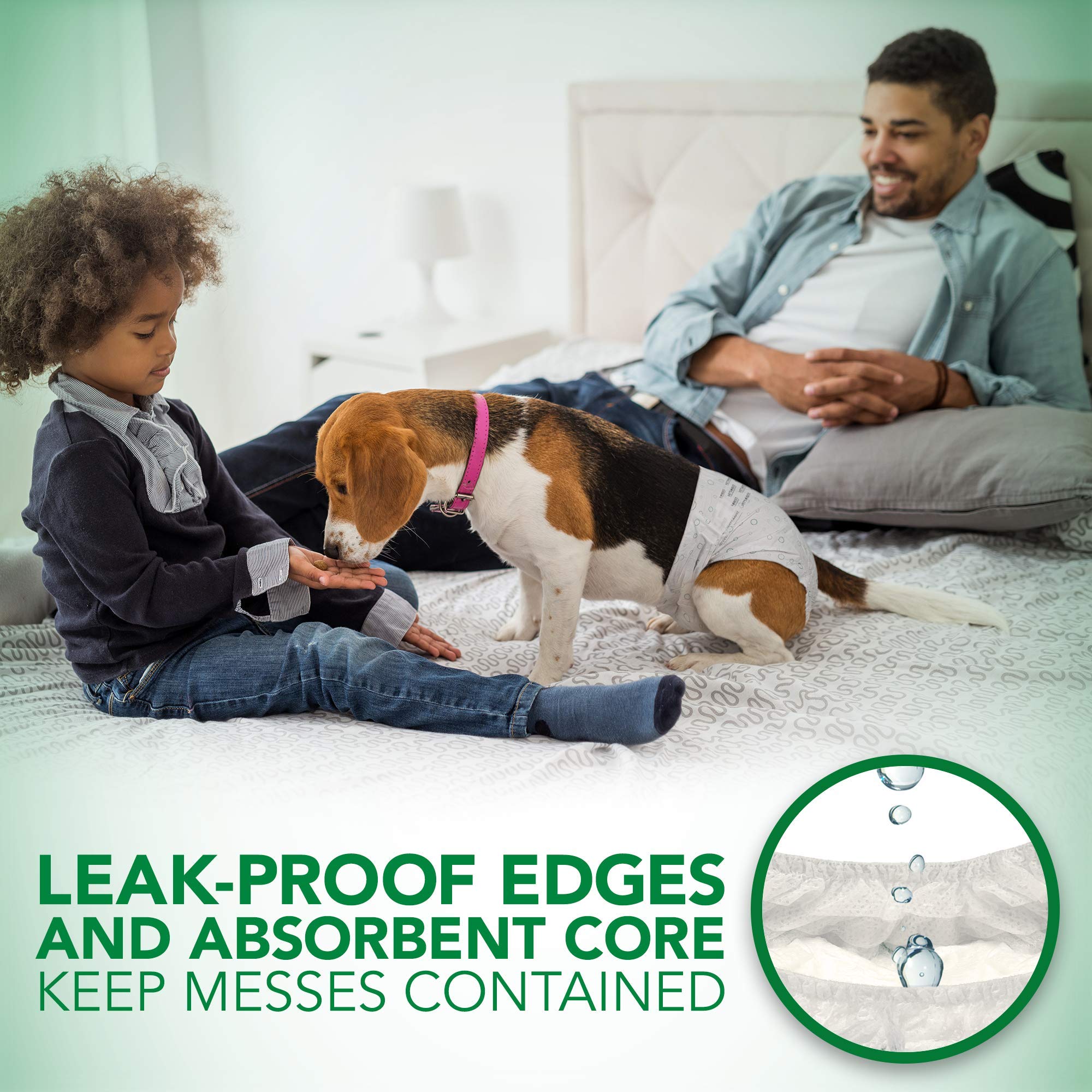 Vet's Best Disposable Dog Diapers for Females, Absorbent & Leak Proof, Small Size, 12 Count - Cotton Material