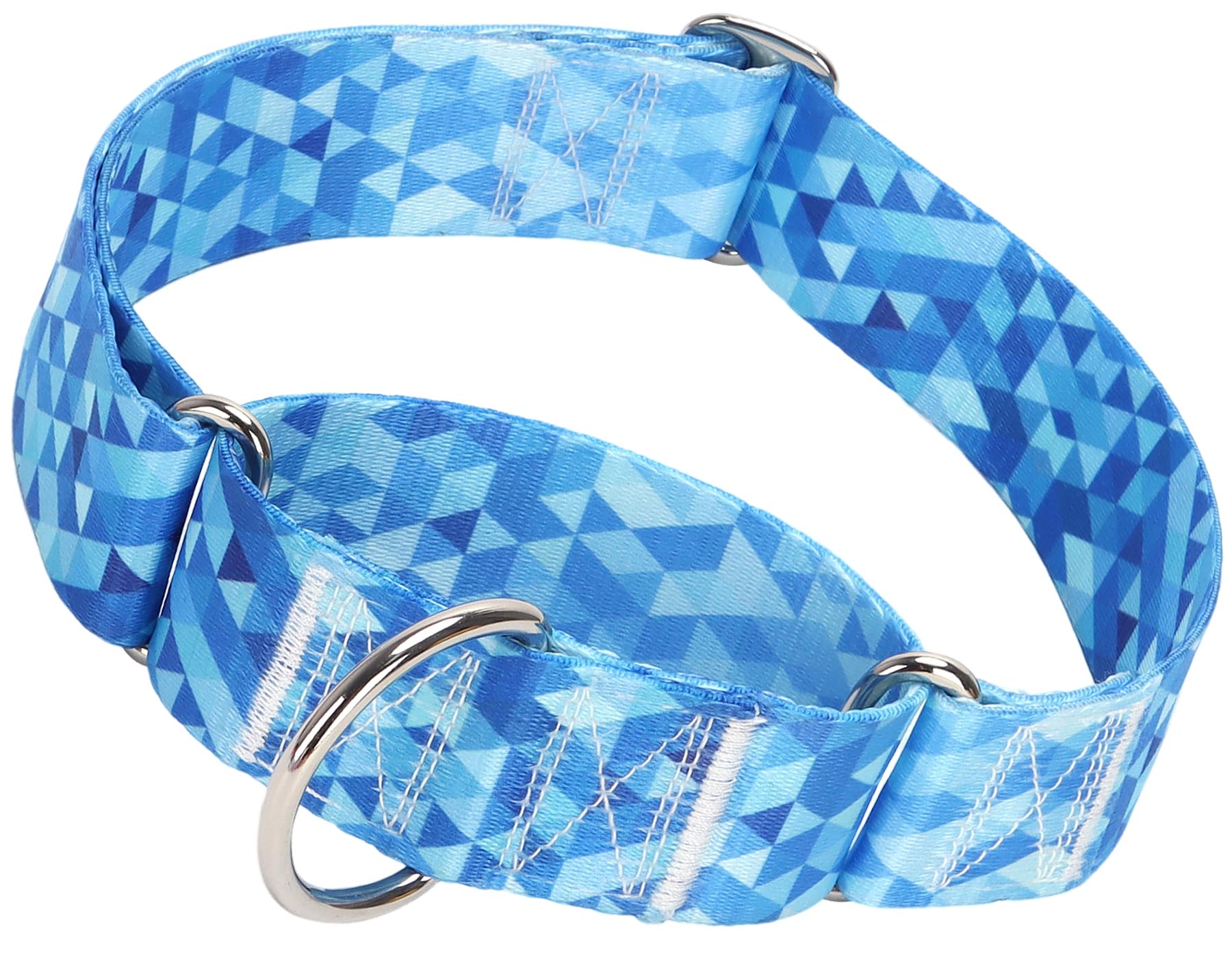 Martingale Dog Collar 1.5 Inch Wide - Heavy Duty Blue Adjustable Collar For Large Dogs, Big Neck & Head Breeds, Secure Training 