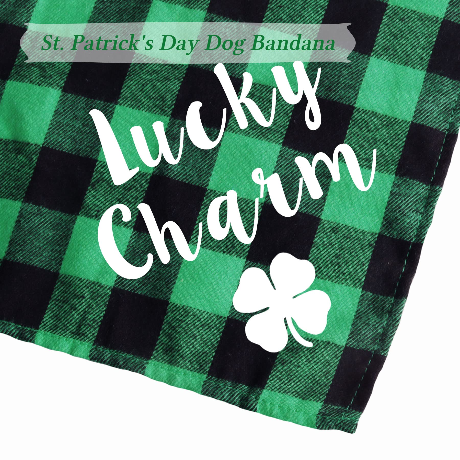 Stmk 2 Pack St. Patrick'S Day Dog Bandanas, Holiday Plaid Dog Puppy Bandana For Dog Puppy St. Patrick'S Day Holiday Party Decorations