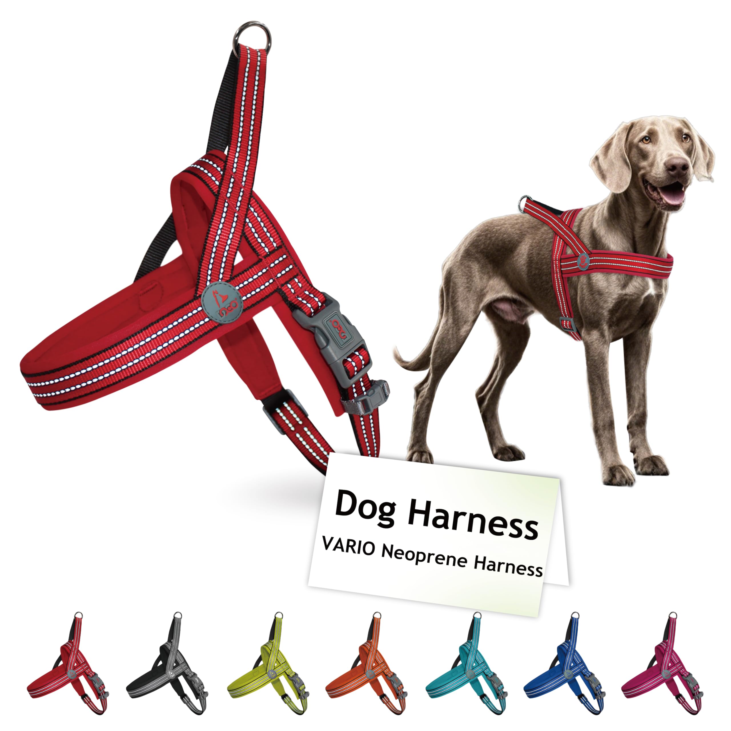 Doco No-Pull Dog Harness Halter Reflective Easy-Control Harness For Training, Walking, And Preventing Pulling, Ideal For Large D