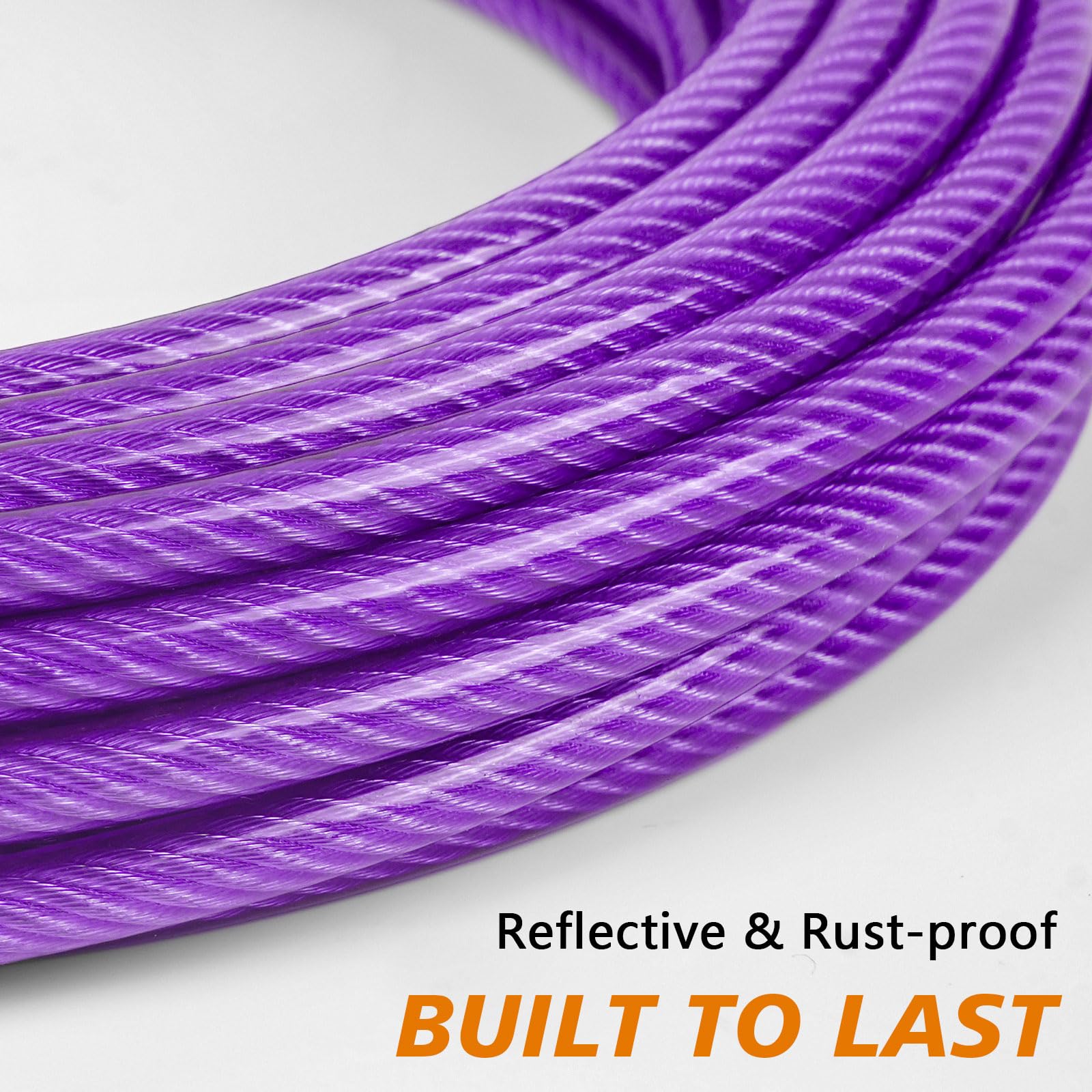 Xiaz Dog Tie Out Cable 20 Feet, Dog Runner For Yard Steel Wire Tether Line, Dogs Chains Heavy Duty For Outside Hold Large Dogs U