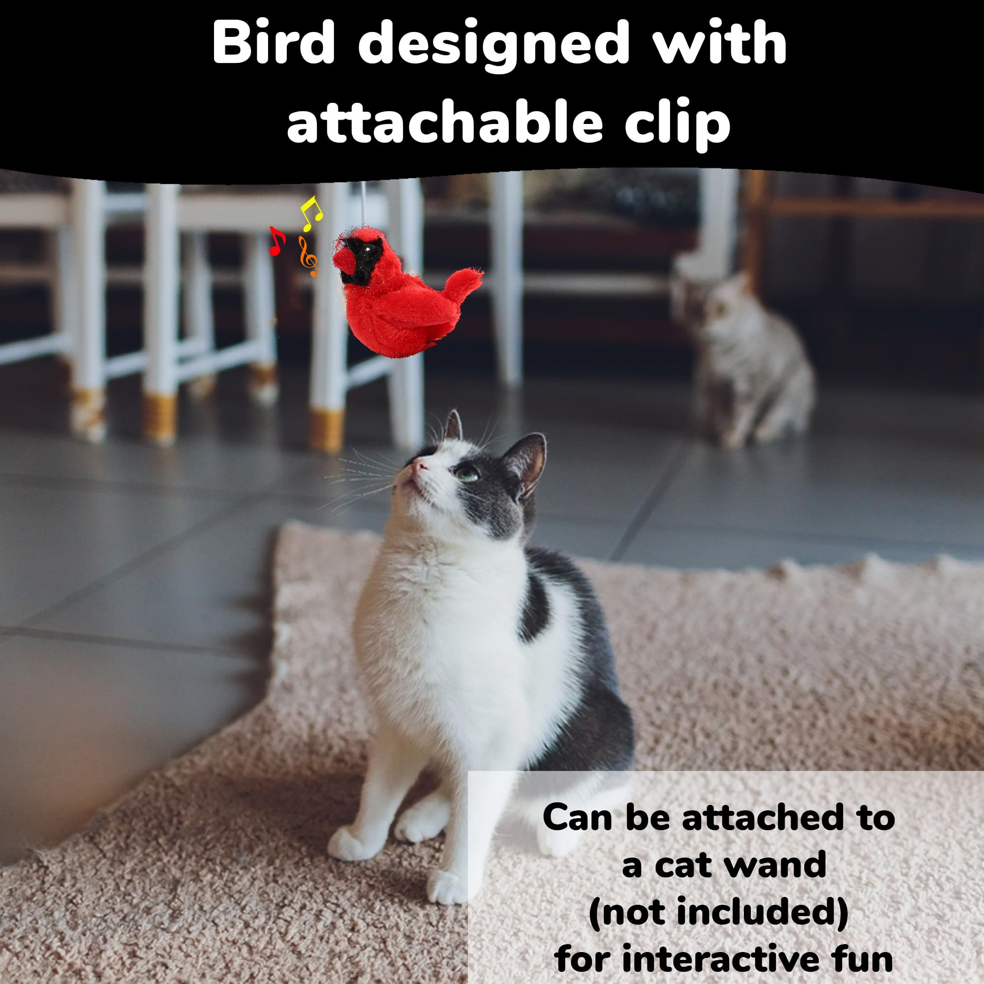 Spot Song Birds Cat Toys - Touch Activated Singing Catnip Toy Mimics Real Bird Songs, Battery Operated Toy Satisfies Cat'S Natural Urge To Hunt - One 5' Song Bird, Assorted Colors