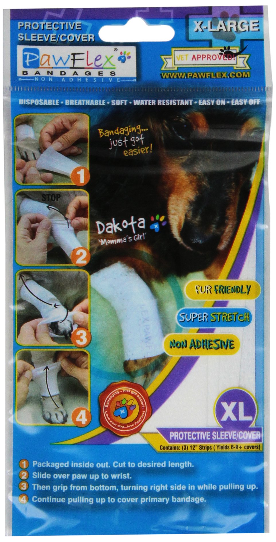 Pawflex Bandages Protective Covers for Pets (Pack of 3) XLarge