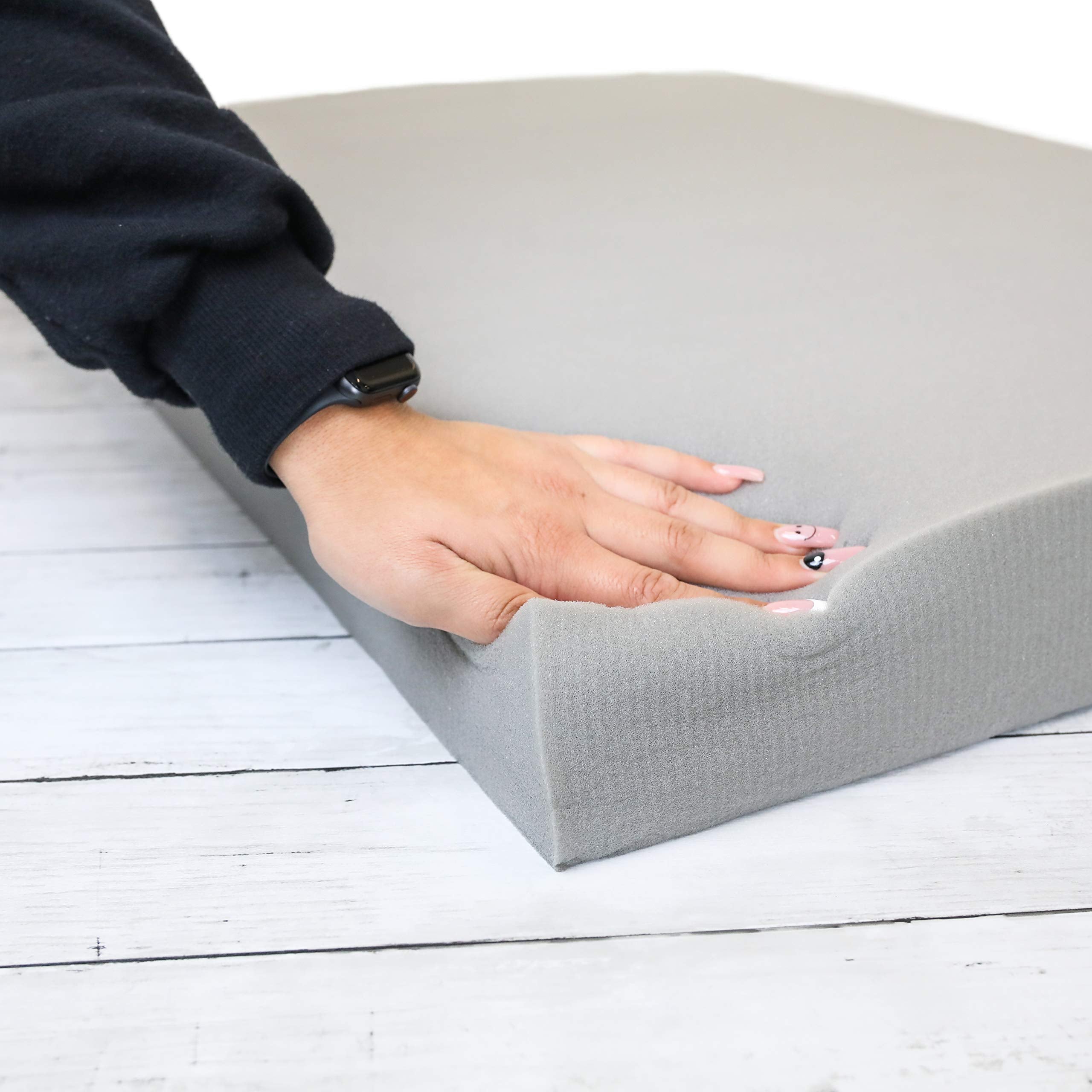 Barksbar Snuggly Sleeper Large Gray Diamond Orthopedic Dog Bed With Solid Orthopedic Foam, Soft Cotton Bolster, And Ultra Soft Plush Sleeping Space - 40 X 30 Inches