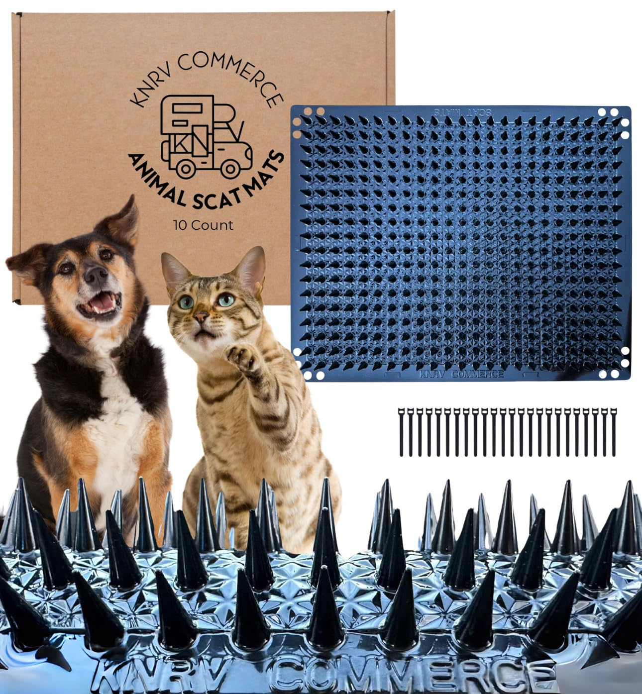 10 Pk: Scat Mats, Cat Repellent Mats, Keep Dogs Off Furniture, Scat Mat For Cats, Scat Mats For Dogs, Keep Cats Off Counter Tops