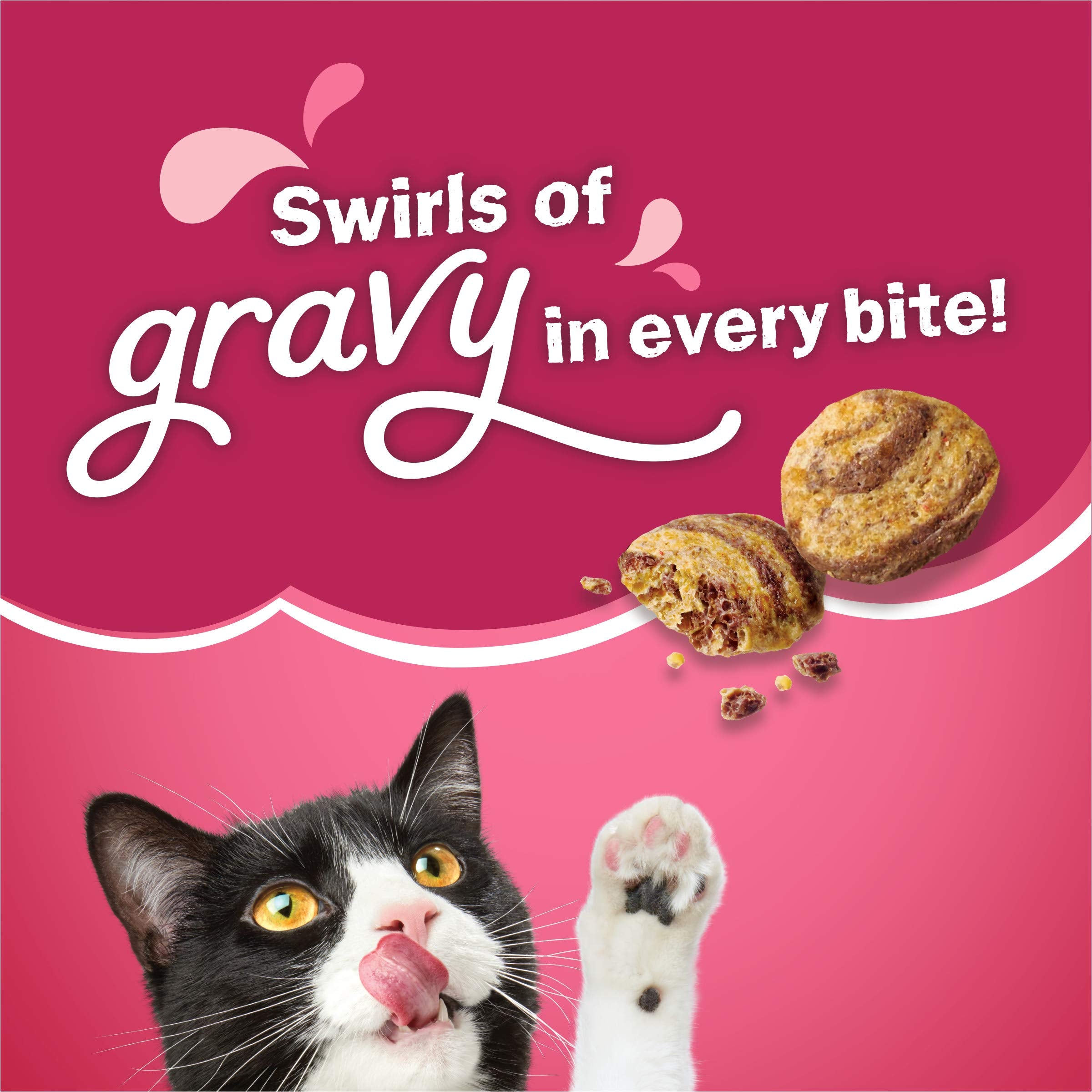 Purina Friskies Dry Cat Food, Gravy Swirlers - 6.3 lb. Bag