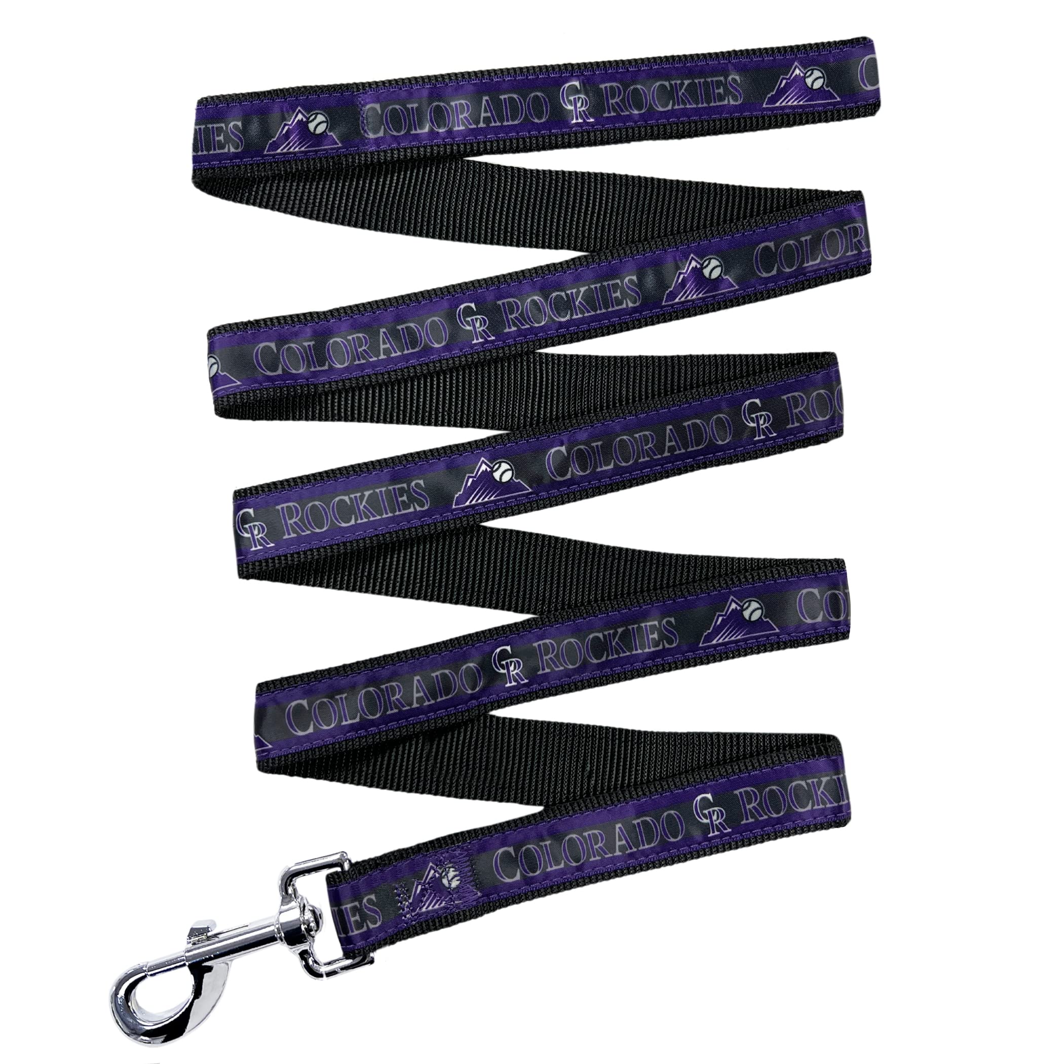 Mlb Pet Leash, Large, Colorado Rockies Dog Leash, Baseball Team Leash For Dogs & Cats. A Shiny & Colorful Dog & Cat Leash With E