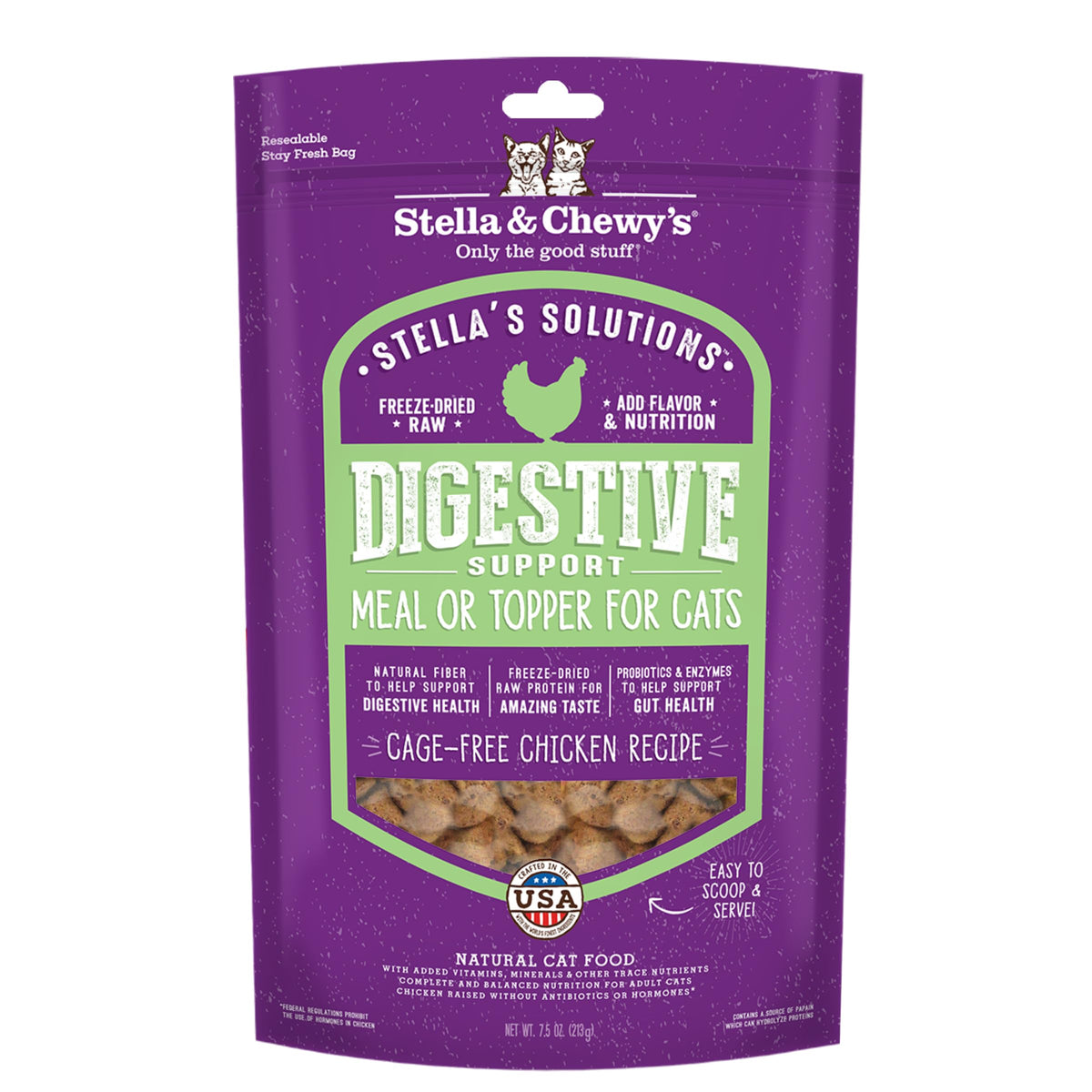 Stella & Chewy'S - Stellas Solutions Digestive Boost - Cage-Free Chicken Dinner Mixer - Freeze-Dried Raw, Protein Rich, Grain Fr