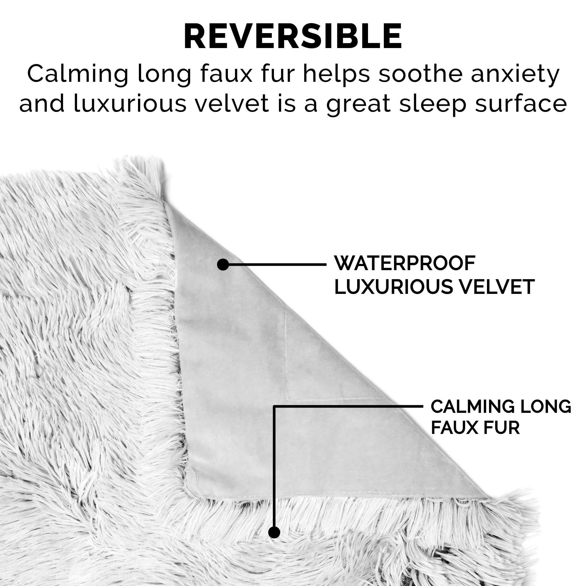 Furhaven Waterproof Throw Blanket For Dogs & Indoor Cats, Washable - Shaggy Plush Calming Long Faux Fur & Velvet Dog Blanket - M