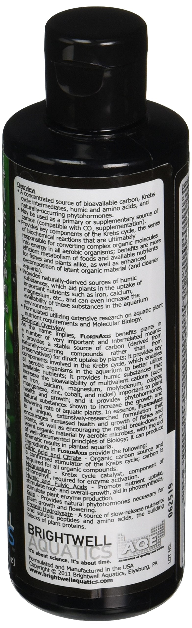 Brightwell Aquatics Florinaxis - Carbon Source & Krebs Cycle Stimulator For All Planted Aquaria, 250 Ml, Green