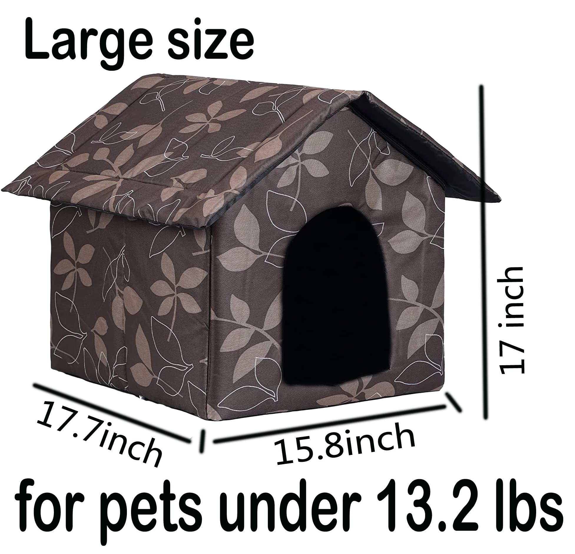 Cat Houses For Outdoor Cats Outdoor Houses For Feral Cats Cat House With Weatherproof Canvas Roof Stray Shelter (Cat House Brown