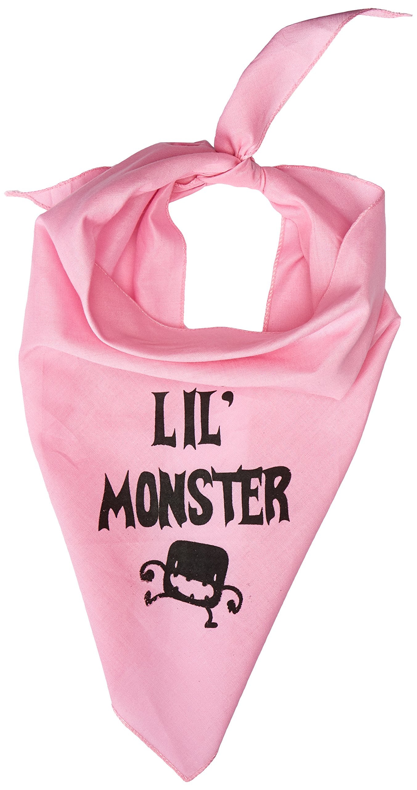 Halloween Pet and Dog Bandana Screen Printed, Lil Monster Light Pink Large