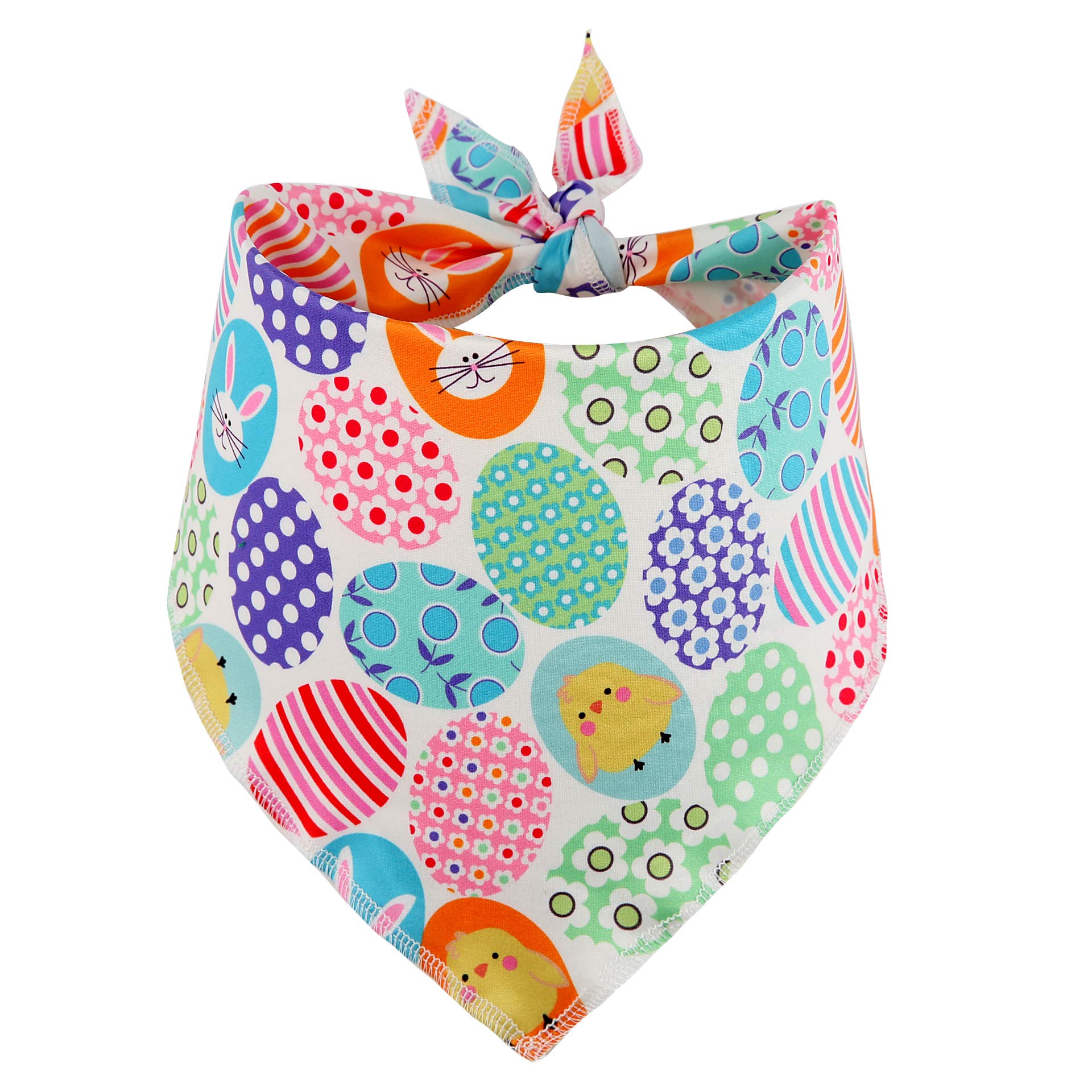 Boombone Easter Dog Bandana 2 Pack - Triangle Bibs Pet Scarf For Small To Large Dogs And Cat