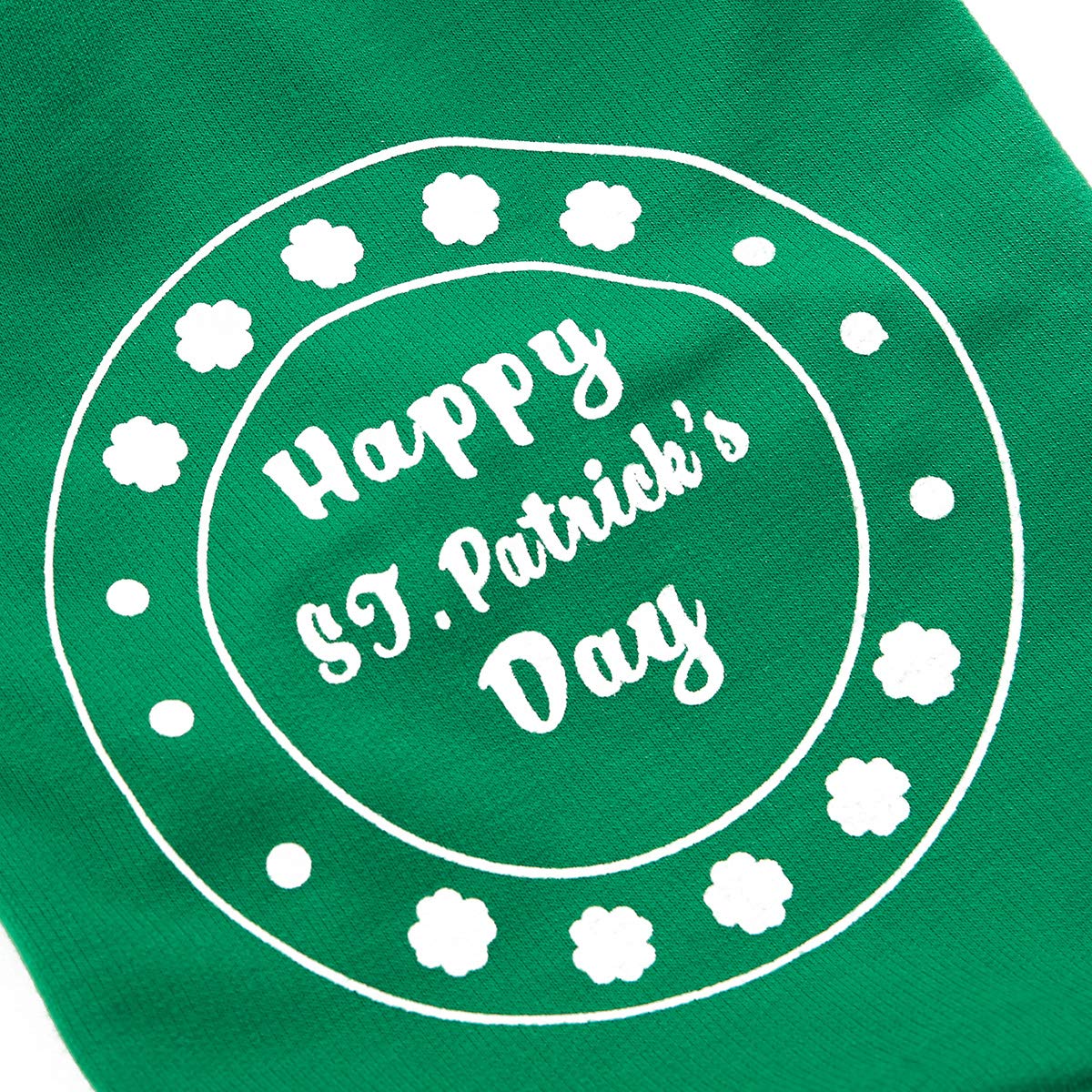 Impoosy St Patrick'S Day Pet Dog Hoodies Funny Clover Shirt Cute Puppy Costume Clothes For Small Medium Dogs Cats Pets (M)