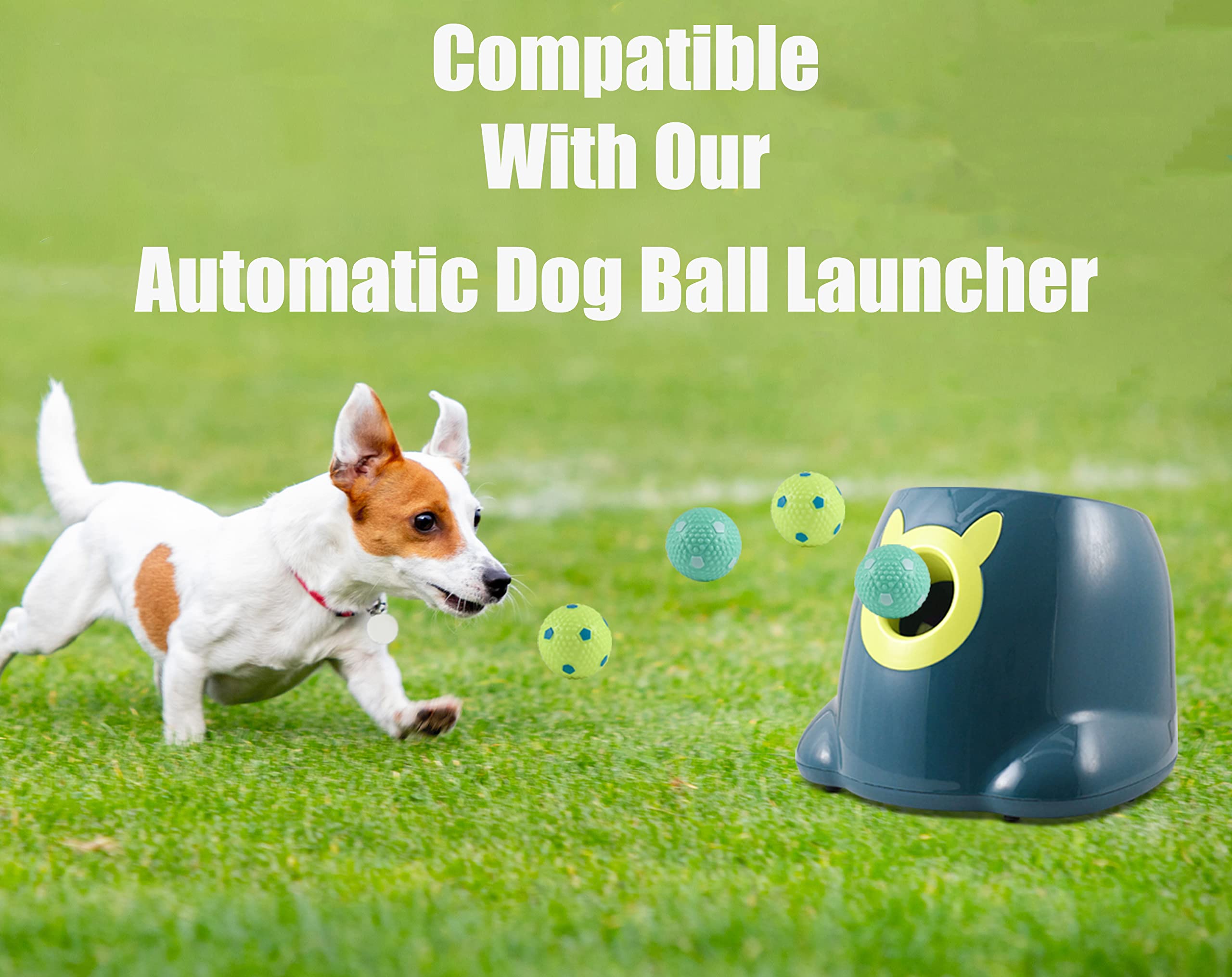 Crafts Central 6 PCS Latex Balls for Small & Medium Dogs - 2" Fetch Toy for Automatic Launchers - Extra Durable & Fun