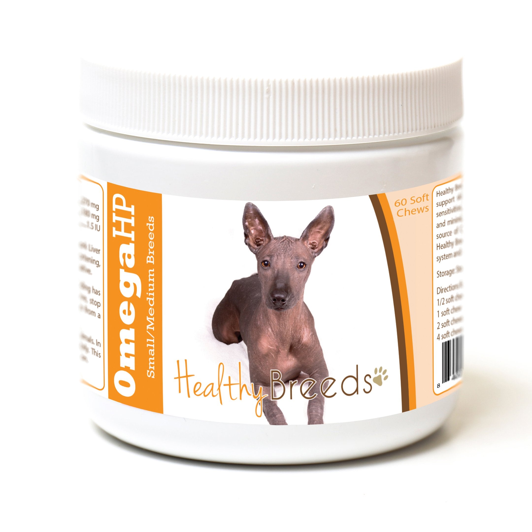 Healthy Breeds Xoloitzcuintli Omega HP Fatty Acid Skin and Coat Support Soft Chews 60 Count