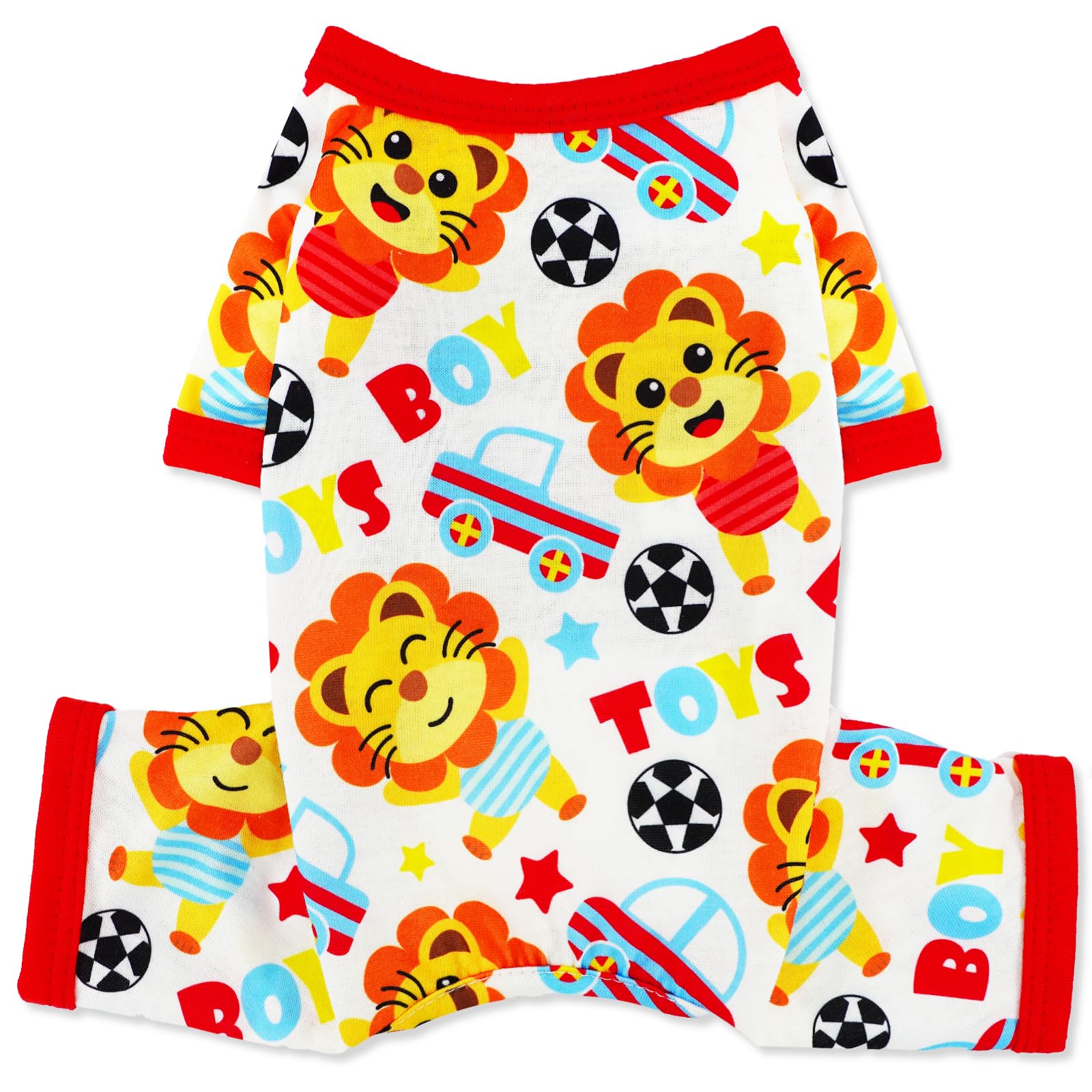 Viunimo Puppy Clothes For Small Dogs - Summer Cute Pajamas, Soft Stretchy Onesies For Boy Girl Dogs, Cat Pet Jammies Outfit (Yel