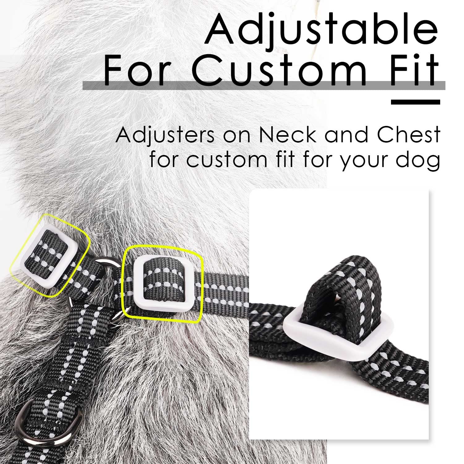 Thinkpet Reflective Breathable Soft Air Mesh No Pull Puppy Choke Free Over Head Vest Ventilation Harness For Puppy Small Medium Dogs And Cats (Black,S)