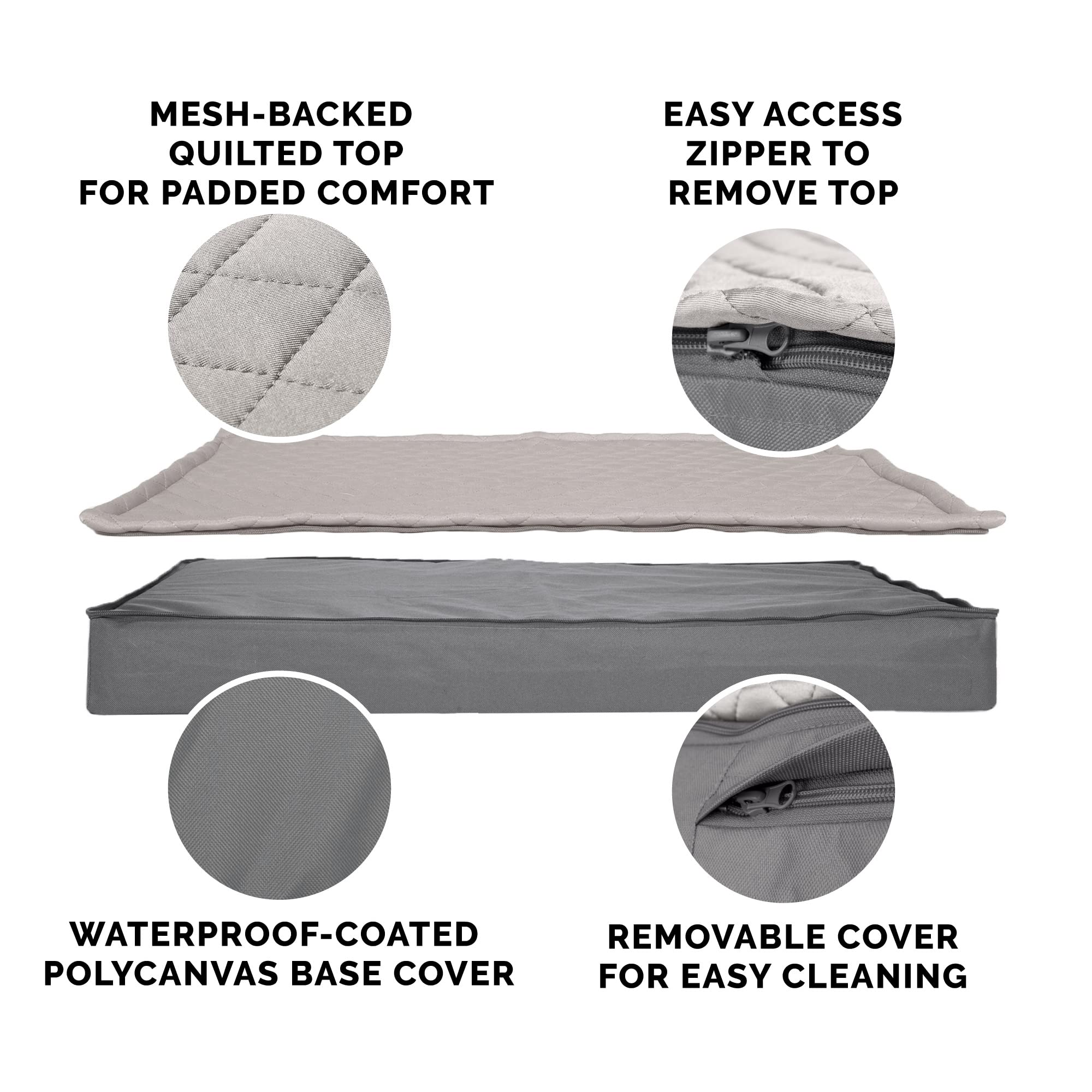 Furhaven Water-Resistant Cooling Gel Dog Bed for Large Dogs w/ Removable Quilt Top & Washable Cover, For Dogs Up to 125 lbs - In
