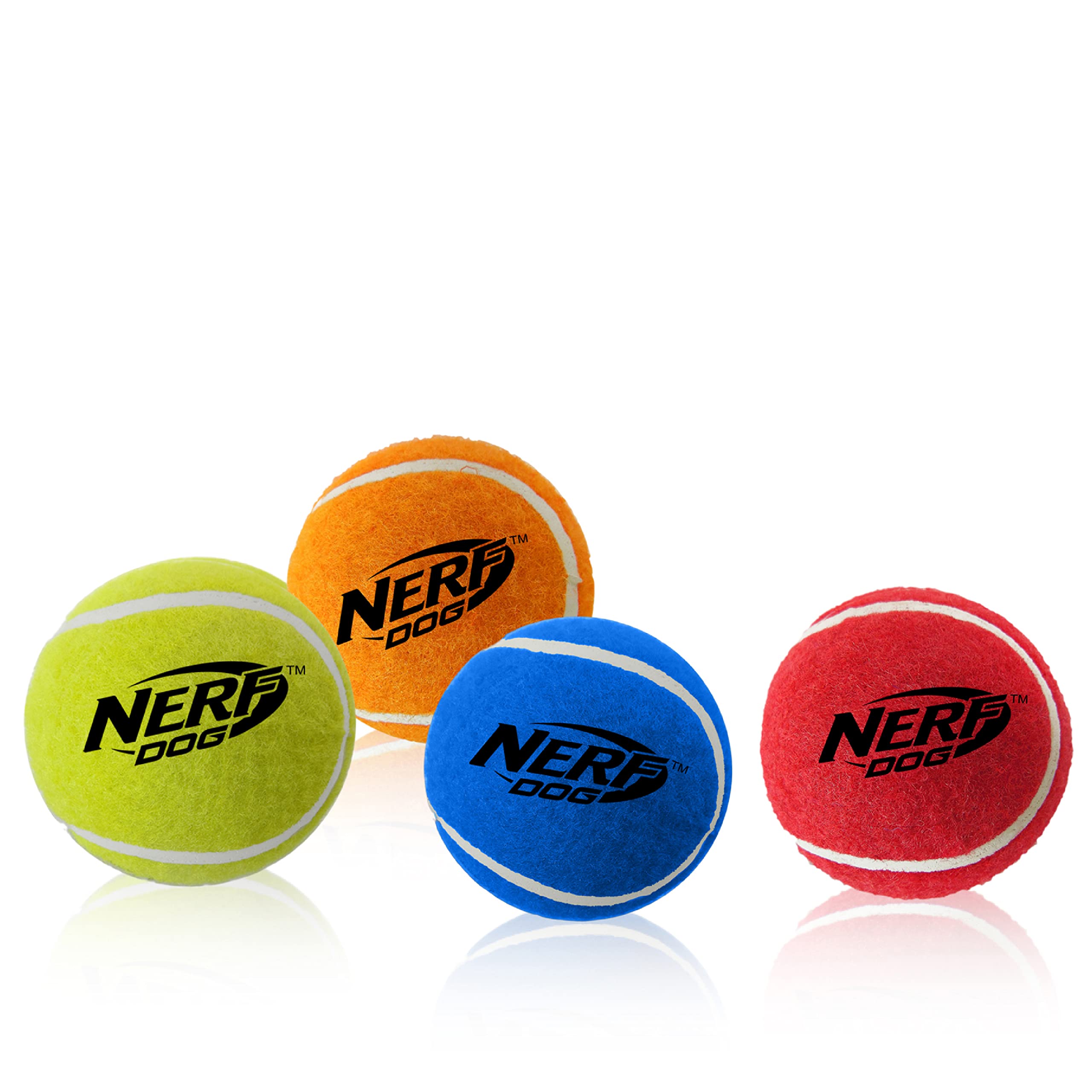 Nerf Dog Tennis Ball Dog Toys With Interactive Squeaker, Lightweight, Durable And Water Resistant, 2.5 Inches, For Small/Medium/