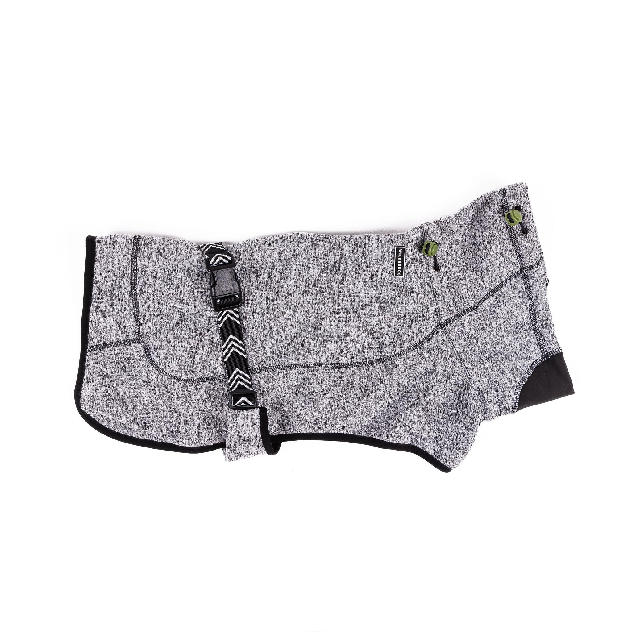 Wilderdog Fleece Dog Jacket With Neoprene Neck Gaiter - Medium - Gray