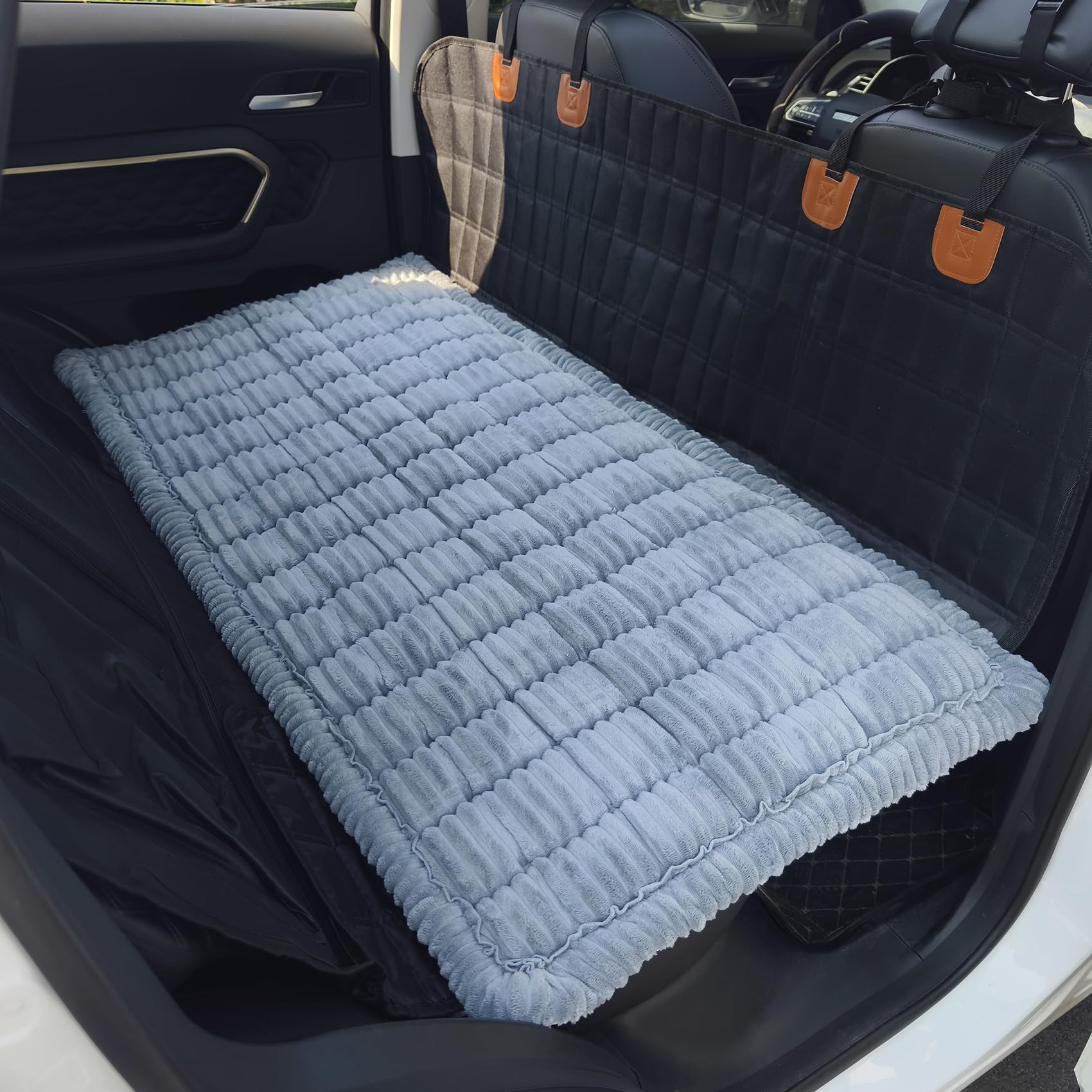 HOMEREFROM Dog Bed for Car, Backseat Pet Bed Mat, Dog Seat Cover for Car Back Seat, Non-Slip Travel Pet Mat, Fit for Backseat Ex