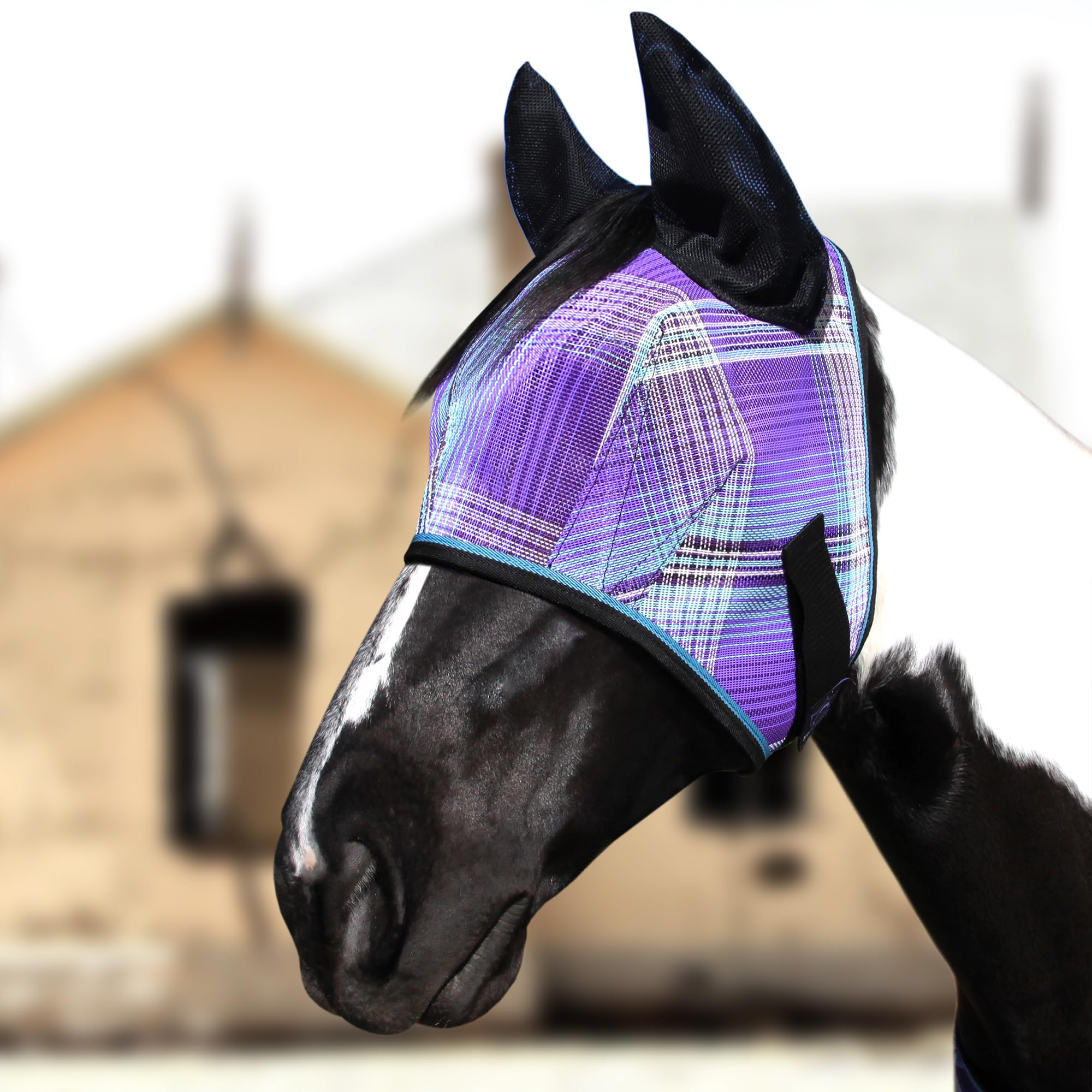 Kensington Fly Mask w/Web & Nose Size: X.Large Color: 2017-Lavender Mint