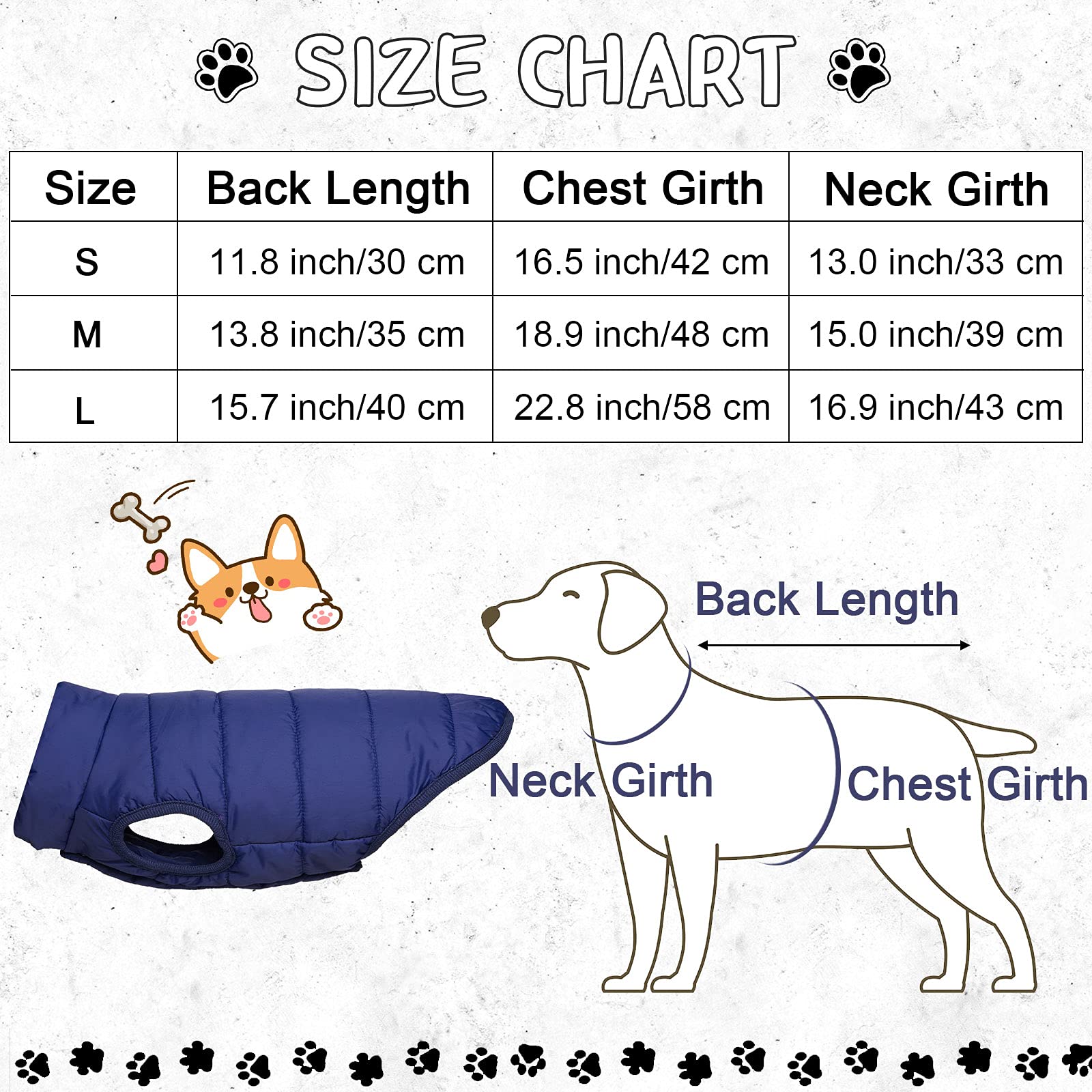 2 Pieces Pet Dog Jacket 2 Layers Fleece Lined Warm Dog Jacket Soft Windproof Small Dog Coat For Winter Cold Weather (M)