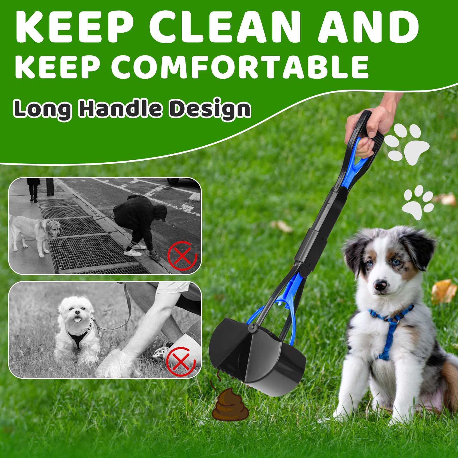 Uppcasir Dog Poop Trash Can Outside With Pooper Scooper And Metal Rake & Tray, 20L/5Gal Dog Waste Trash Can With Lid, Pedal And